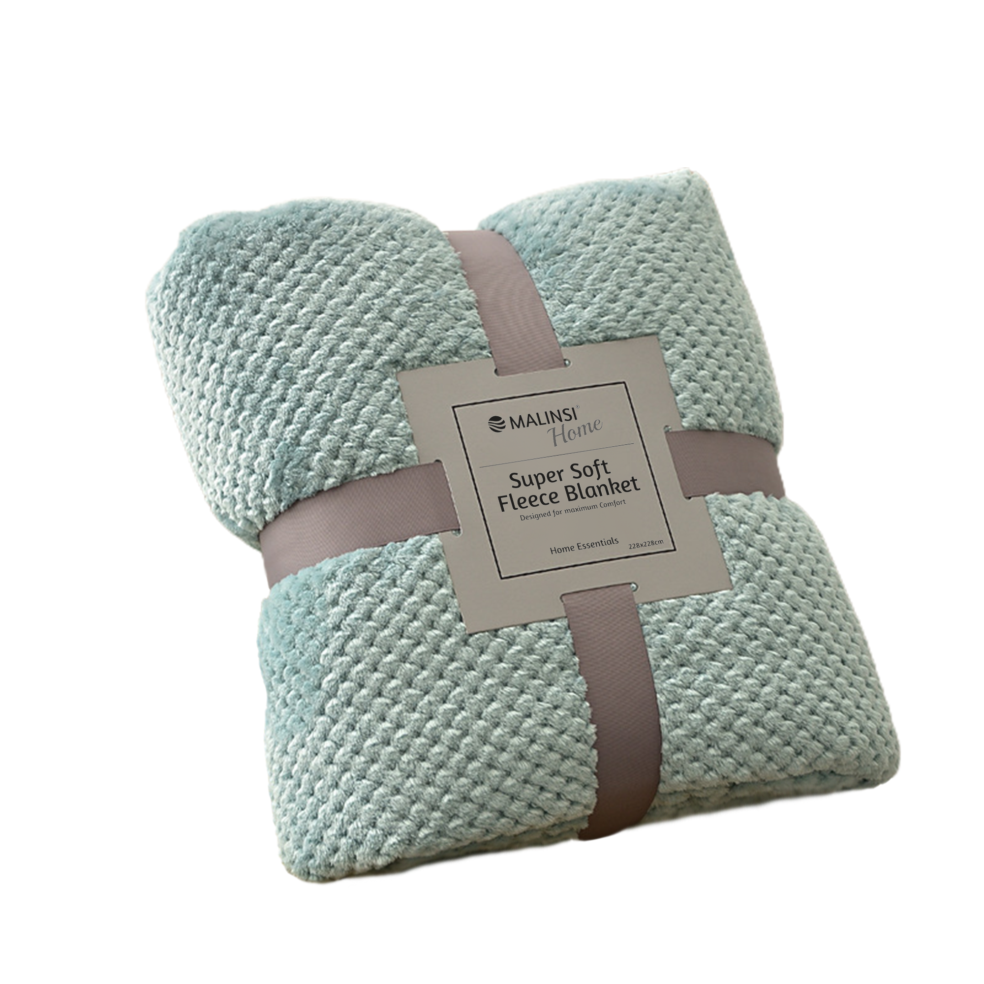 Zacht warm fleece deken blauw Malinsi