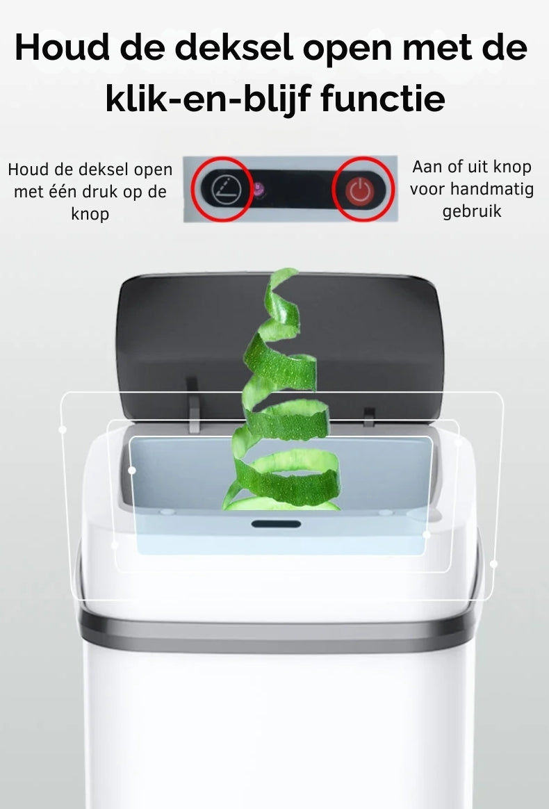 Prullenbak Met Sensor | 11 Liter | Wit