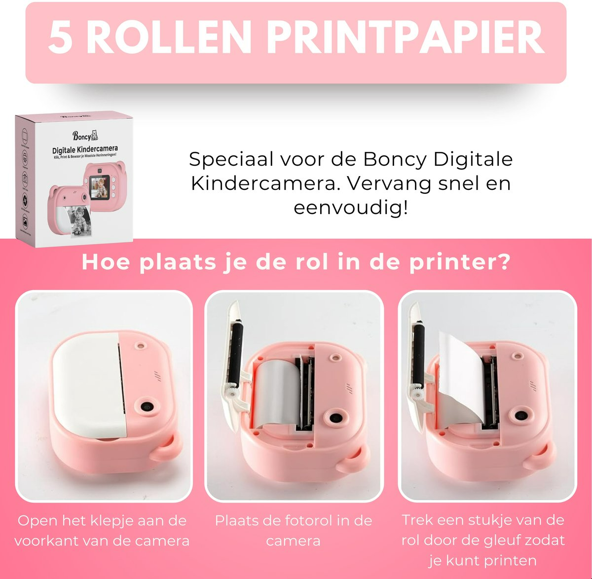 Boncy® 5-pack Printerrollen