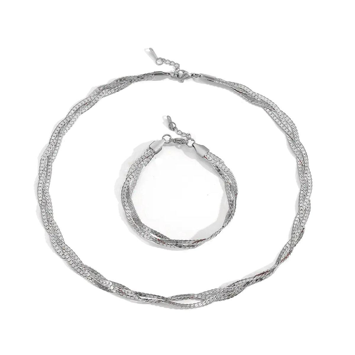 Malinsi® Armband Dames | Triplet Chain | Zilver