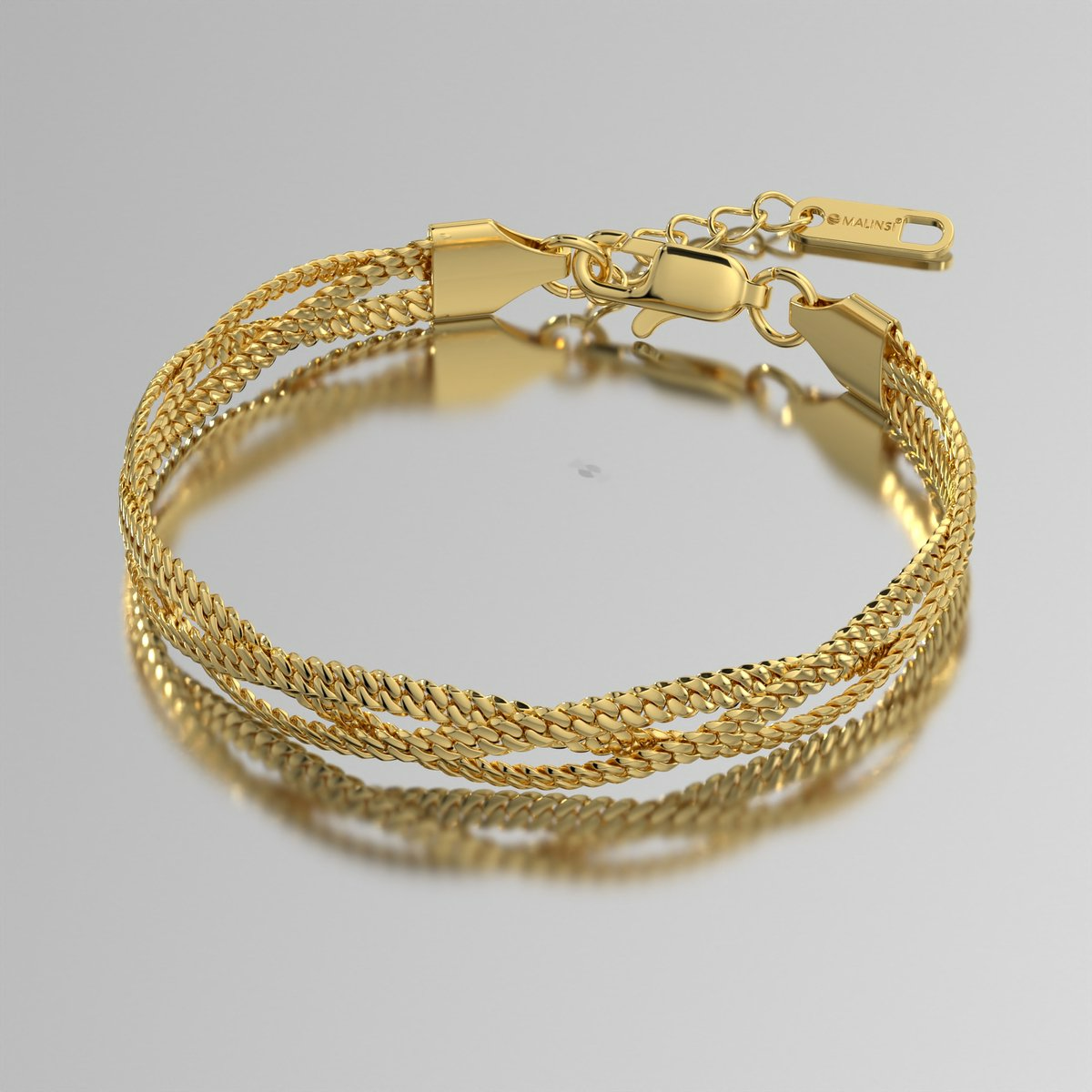 Malinsi® Armband Dames | Triplet Chain | Goud