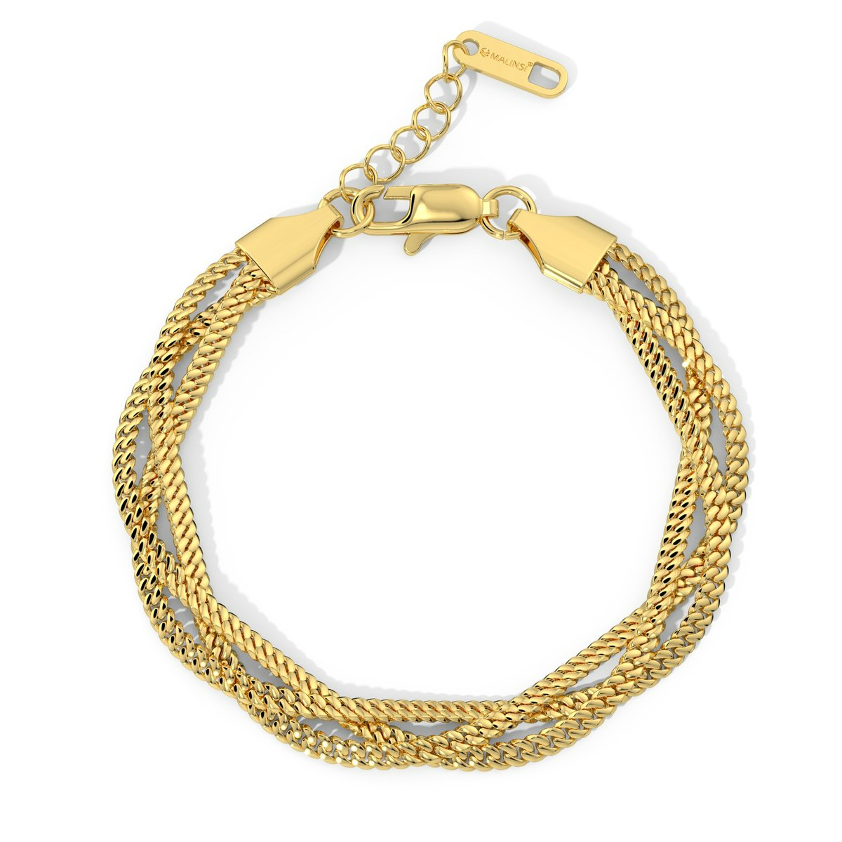Malinsi® Armband Dames | Triplet Chain | Goud