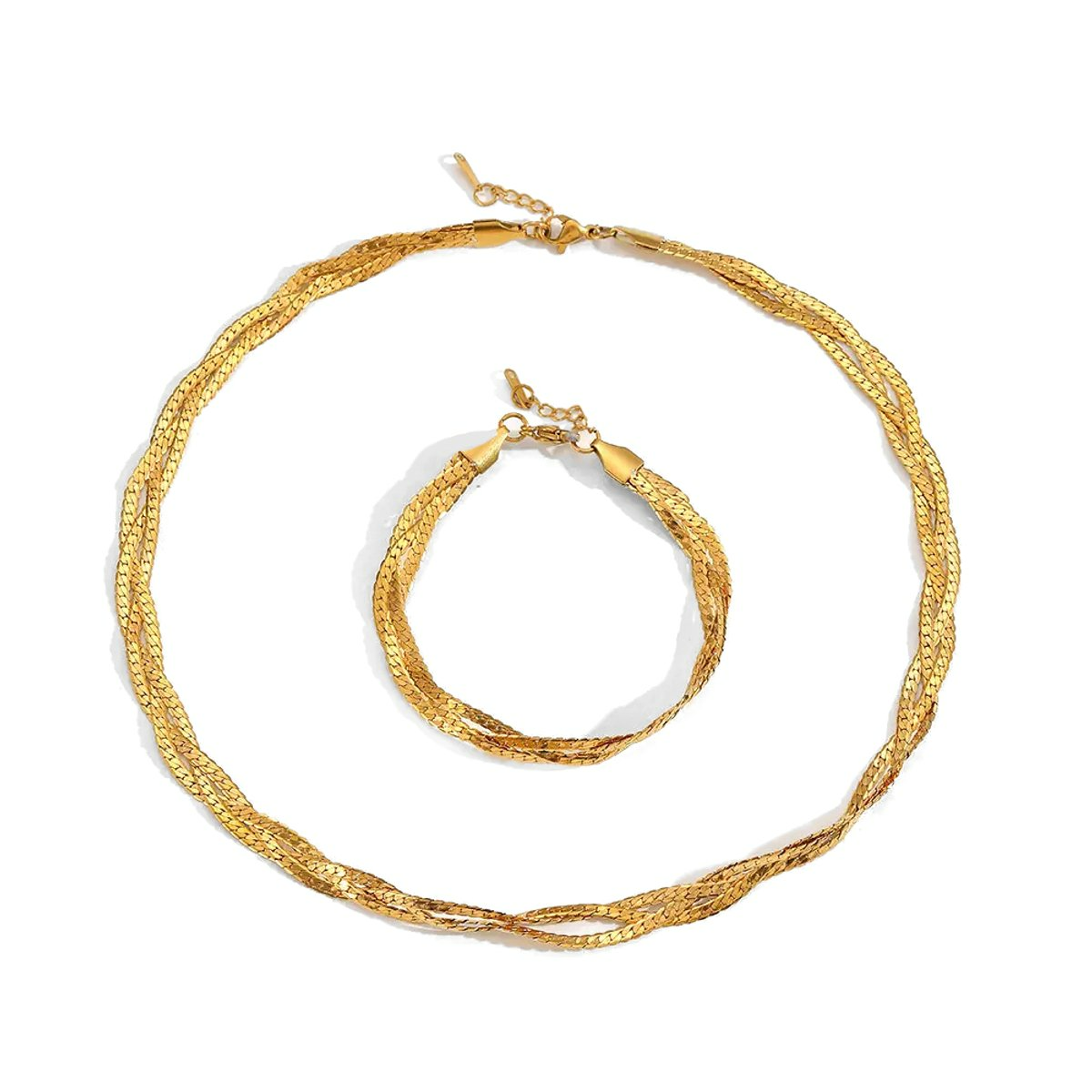 Malinsi® Armband Dames | Triplet Chain | Goud