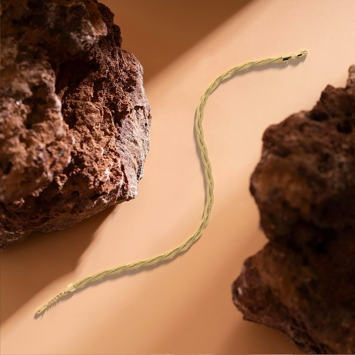 Malinsi® Ketting Dames | Triplet Chain | Goud