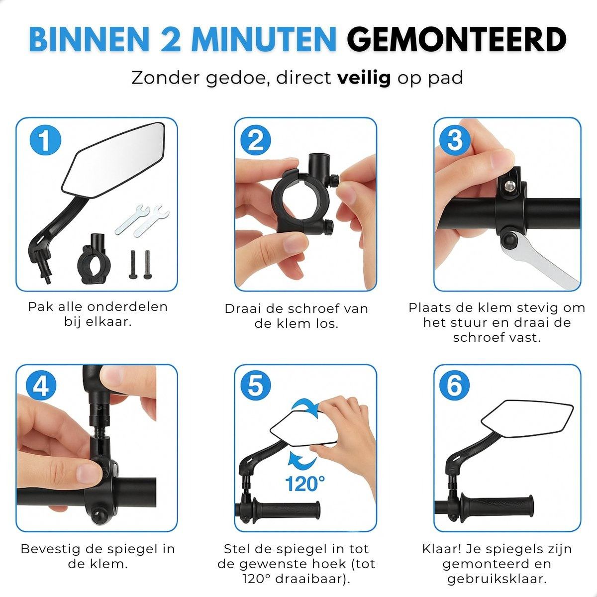 Boncy® Fietsspiegel 2-pack | Buiten Stuur