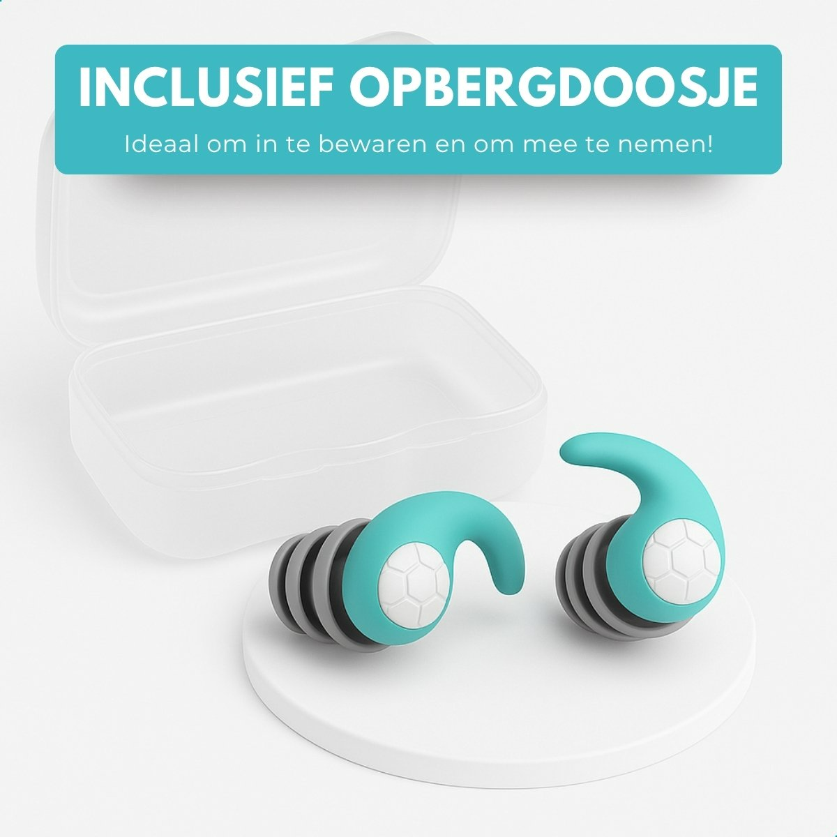 Boncy® Herbruikbare Slaap Oordoppen | Mint-Groen