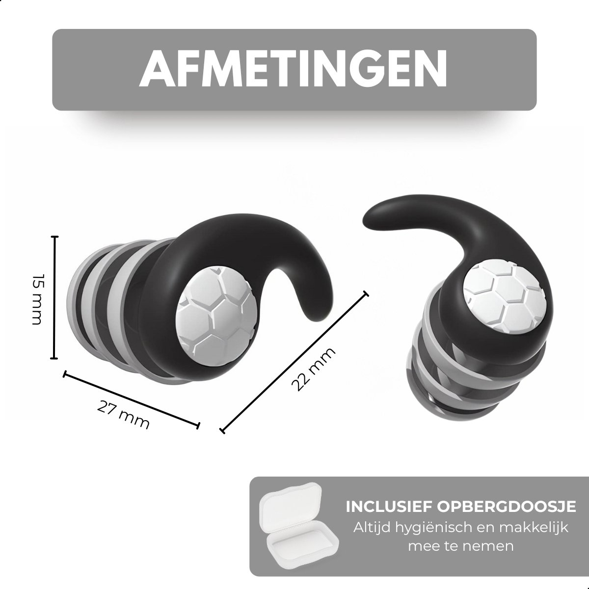 Boncy® Herbruikbare Slaap Oordoppen | Zwart