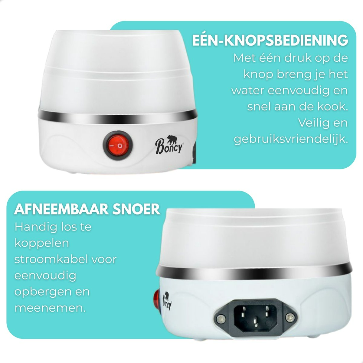 Boncy® Mini Opvouwbare Waterkoker