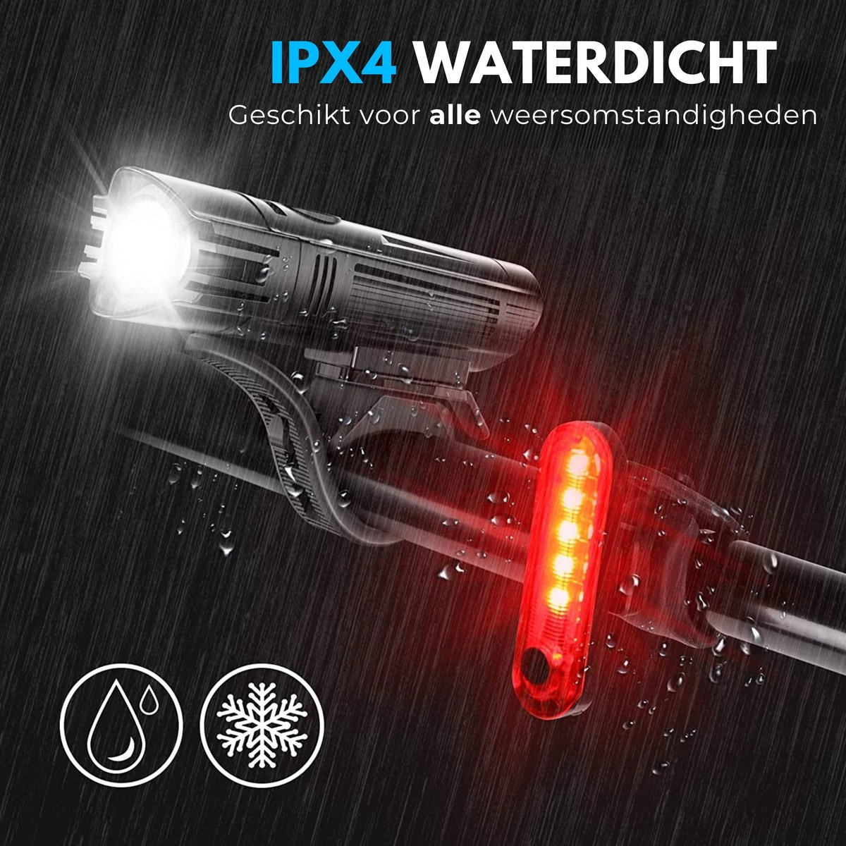 Boncy® Oplaadbare Fietslamp Set