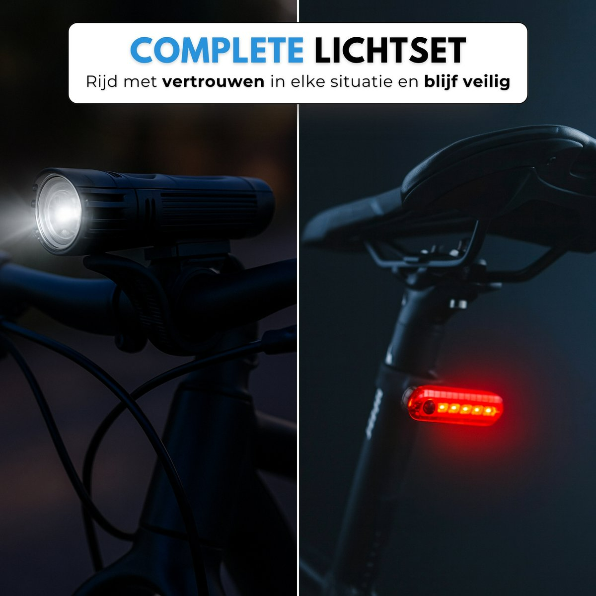 Boncy® Oplaadbare Fietslamp Set