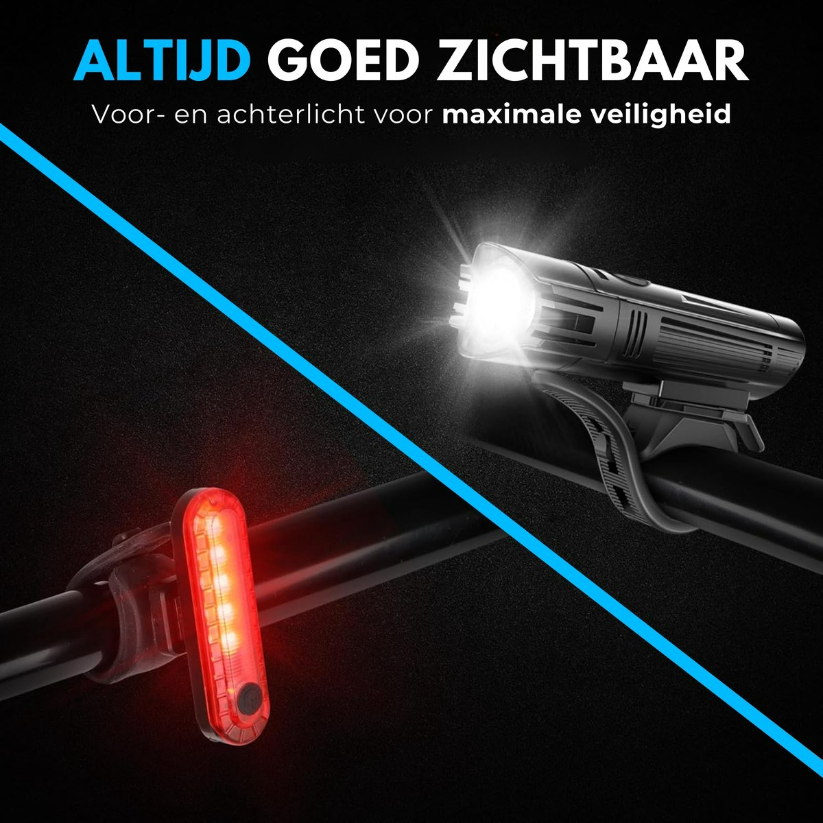 Boncy® Oplaadbare Fietslamp Set