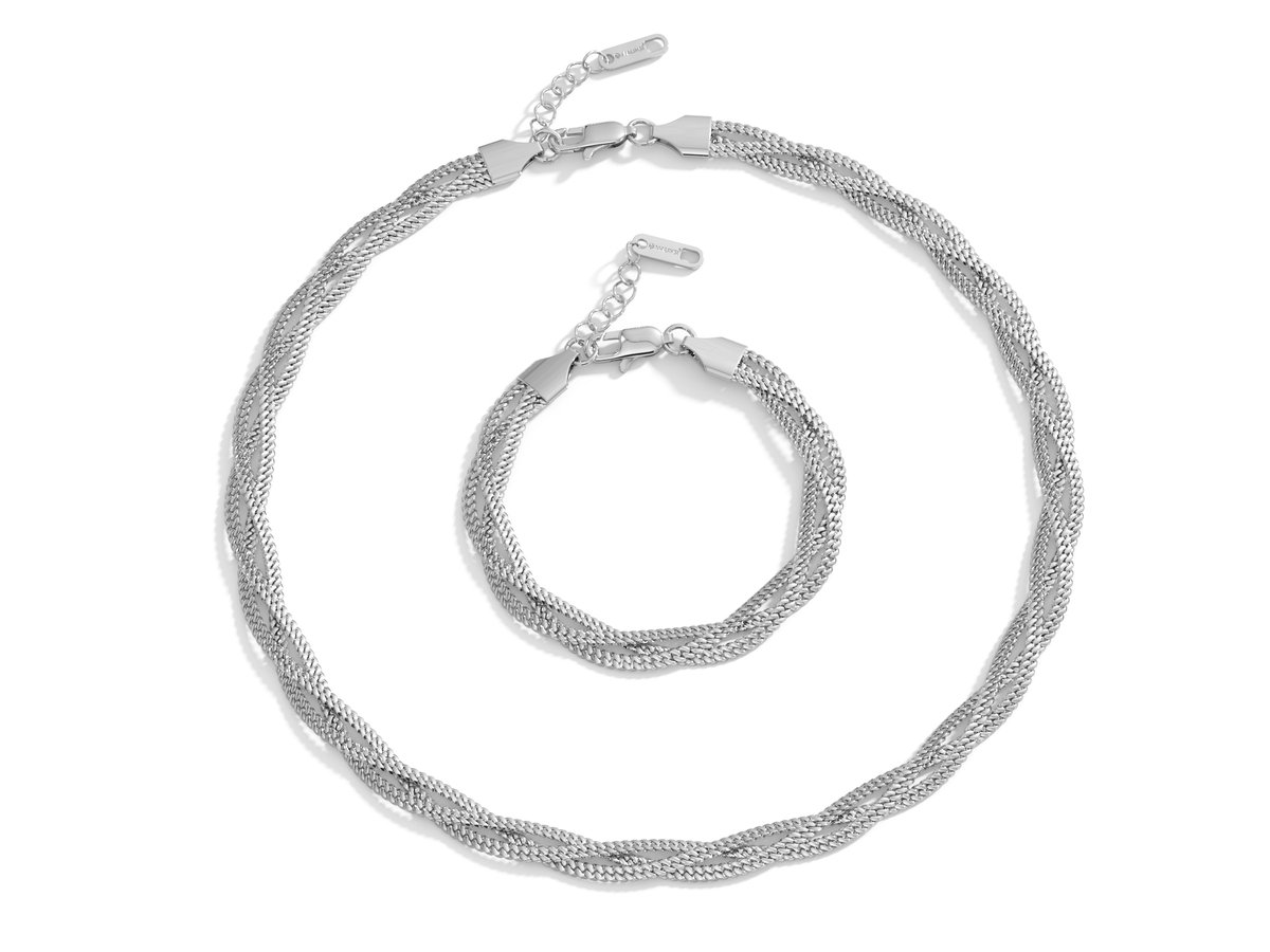 Malinsi® Ketting Dames | Triplet Chain | Zilver