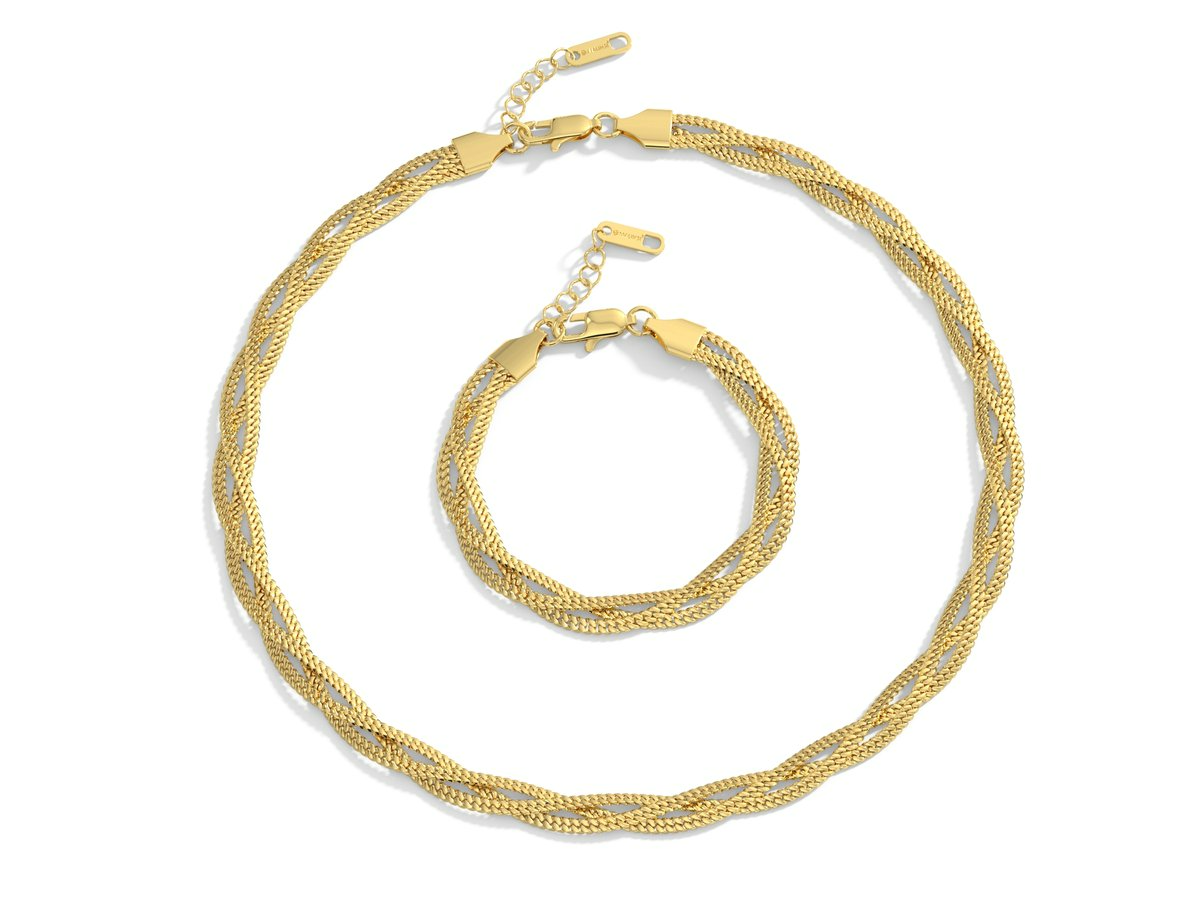 Malinsi® Ketting Dames | Triplet Chain | Goud
