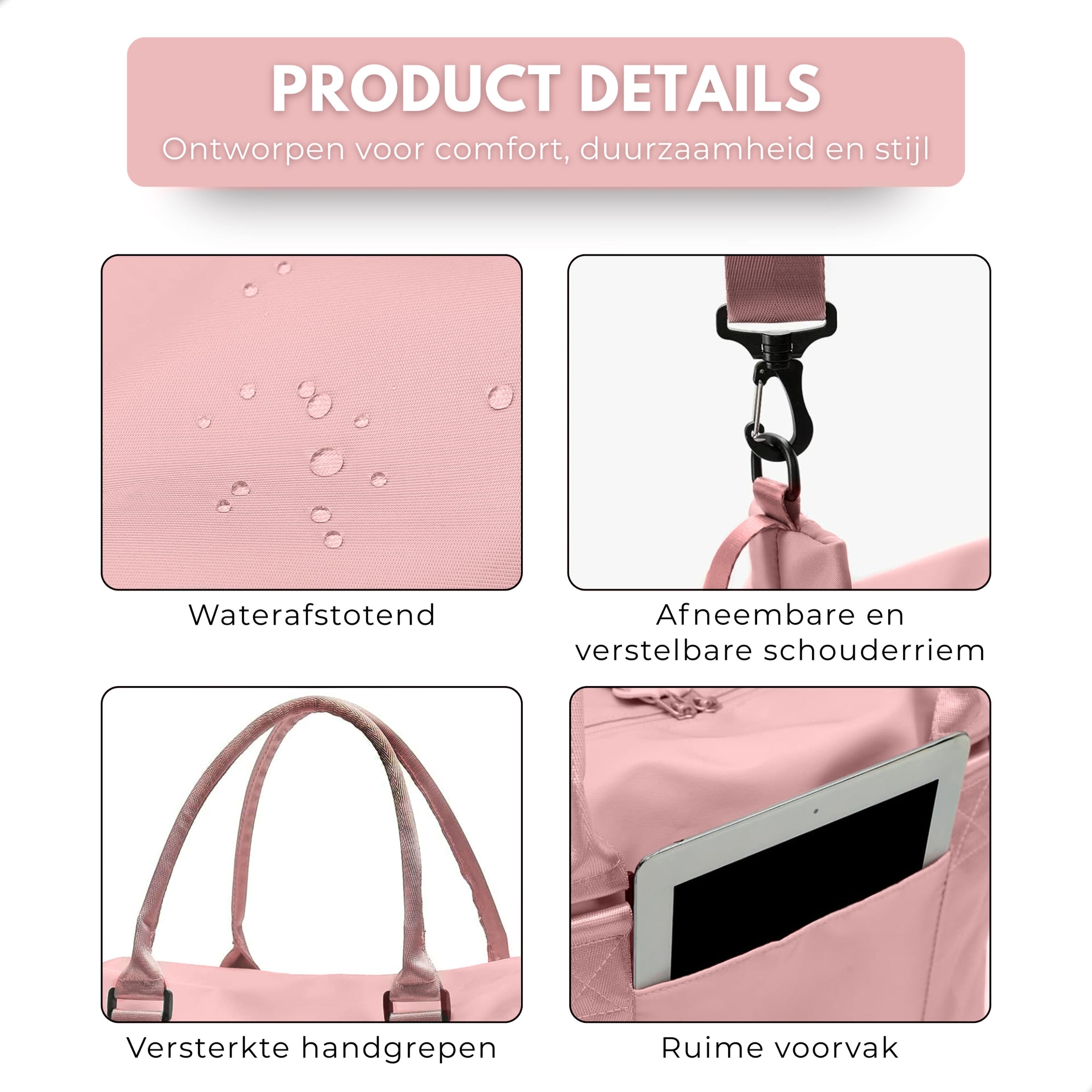 Boncy® Weekendtas | Roze