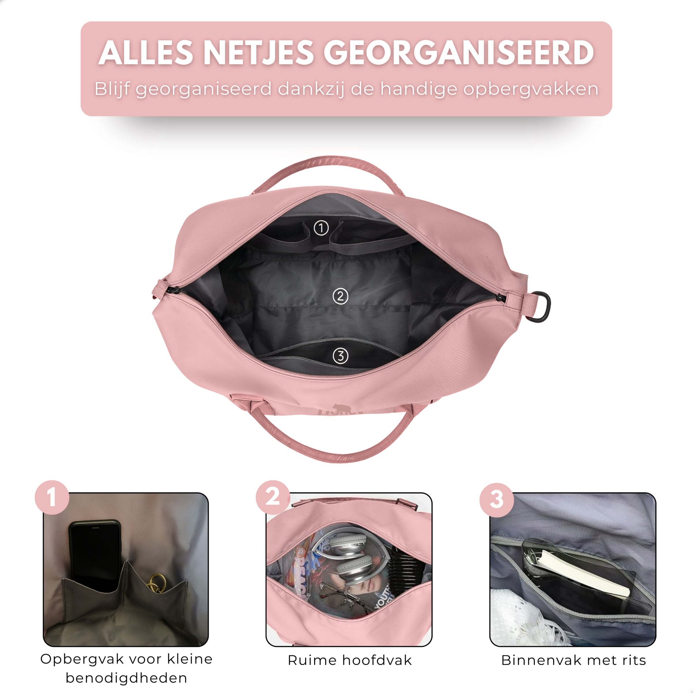 Boncy® Weekendtas | Roze