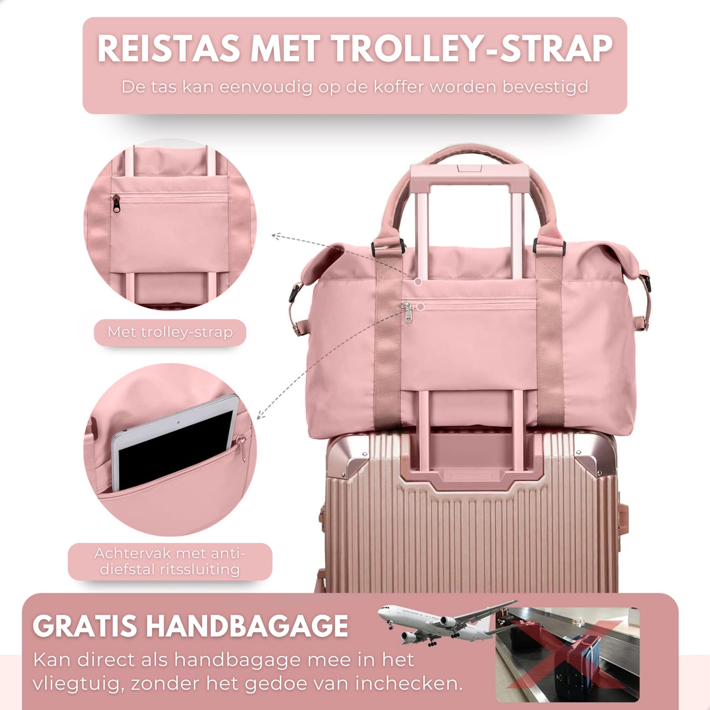 Boncy® Weekendtas | Roze