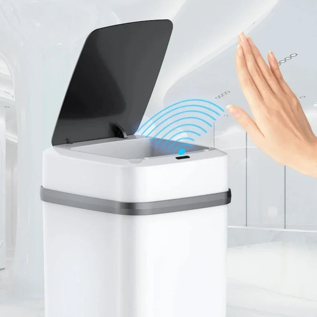 Prullenbak Met Sensor | 11 Liter | Wit