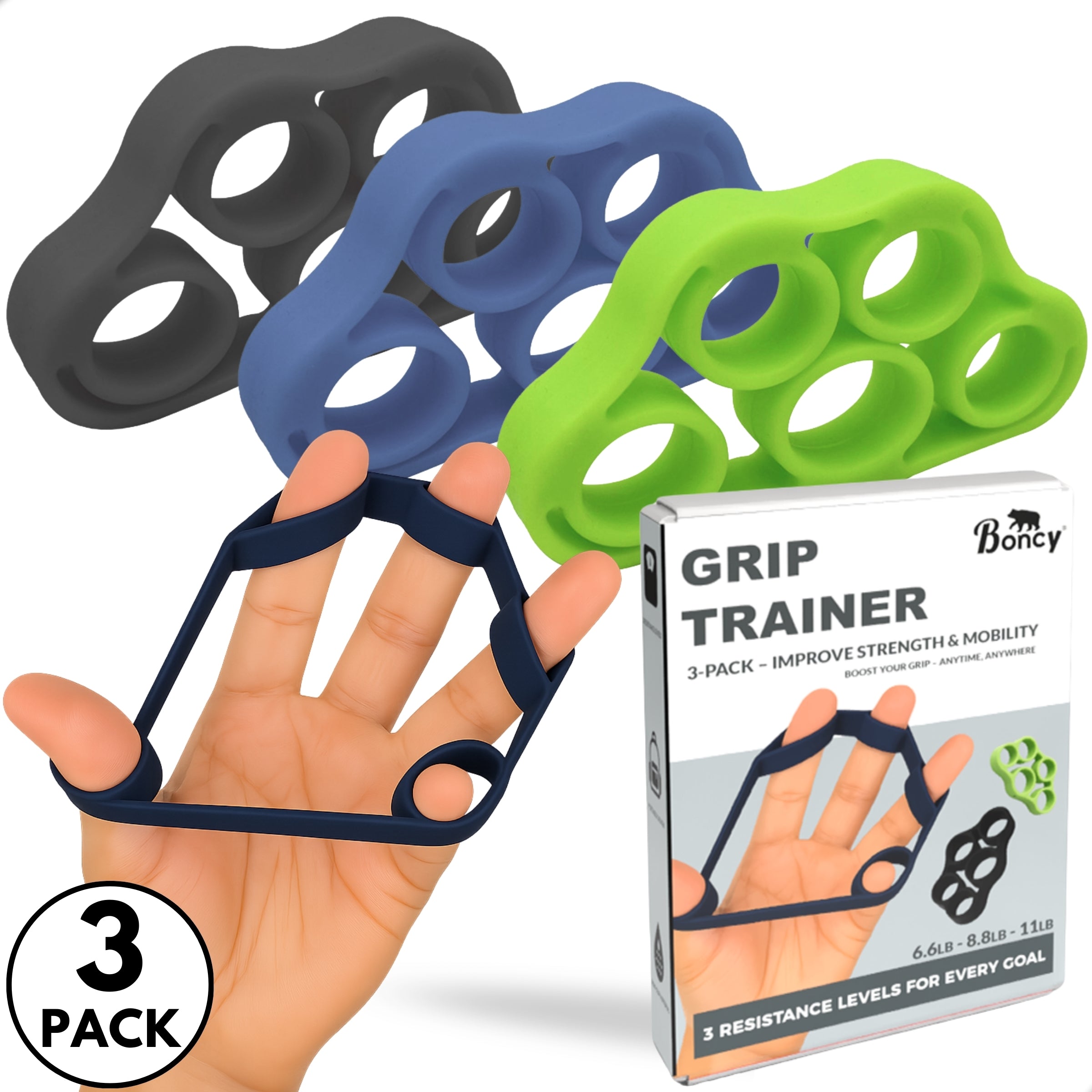 Boncy® Handtrainer Set | 3-Pack