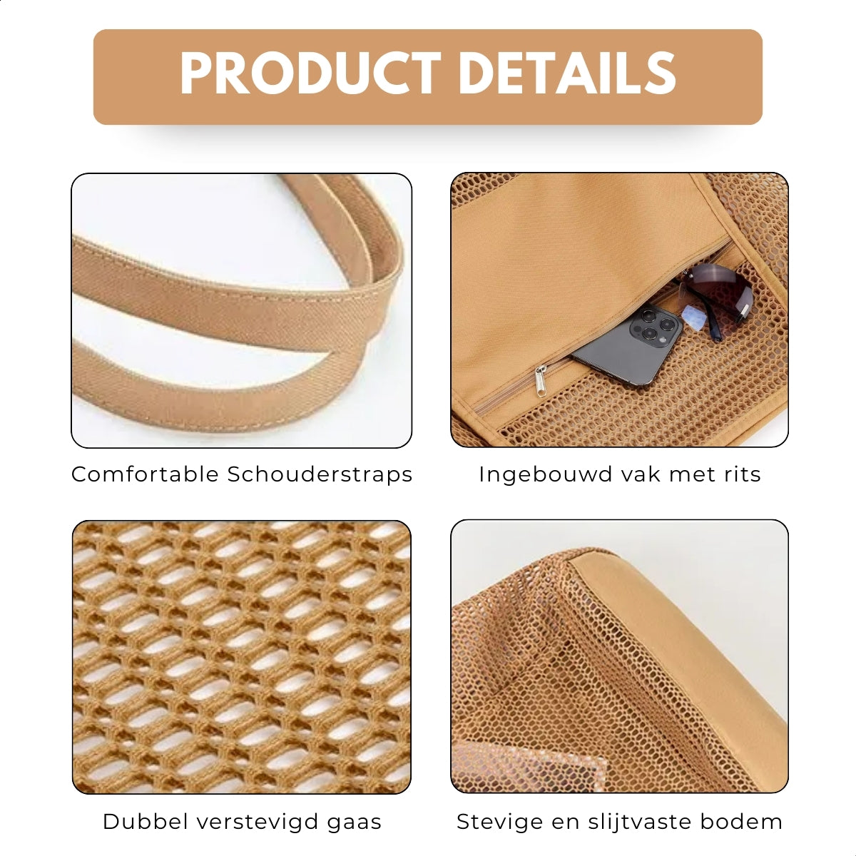 Boncy® Strandtas met Ritssluiting