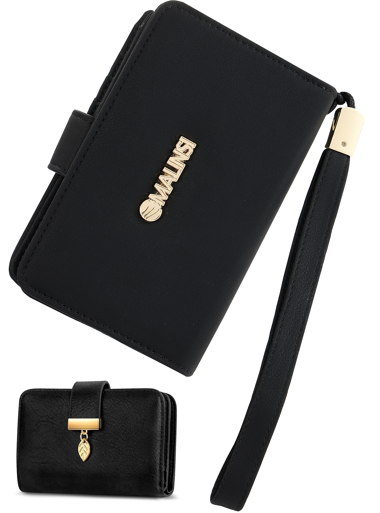 Portemonnee Dames | Zwart Leaf