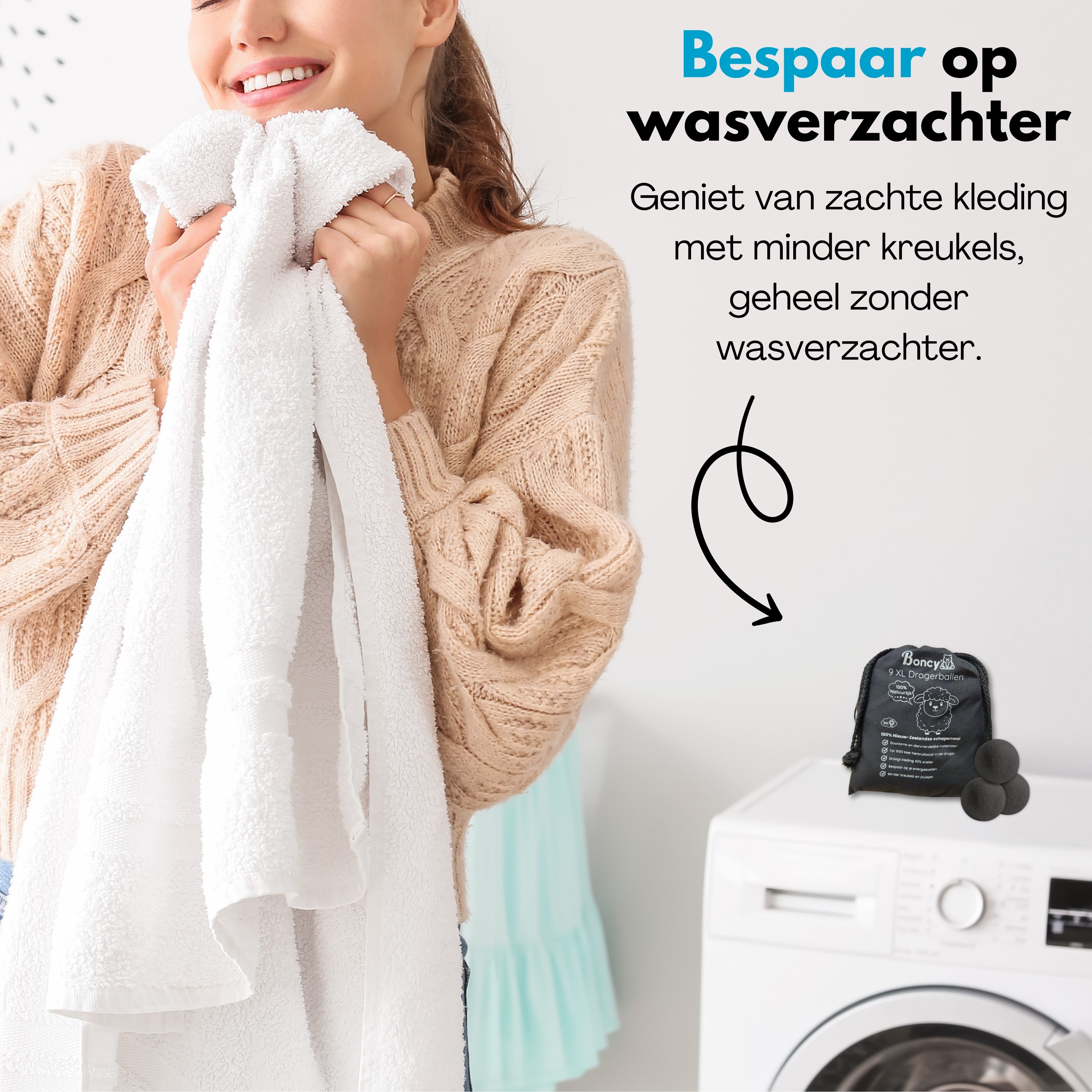 Boncy® Premium Drogerballen - 9 Stuks - Zwart