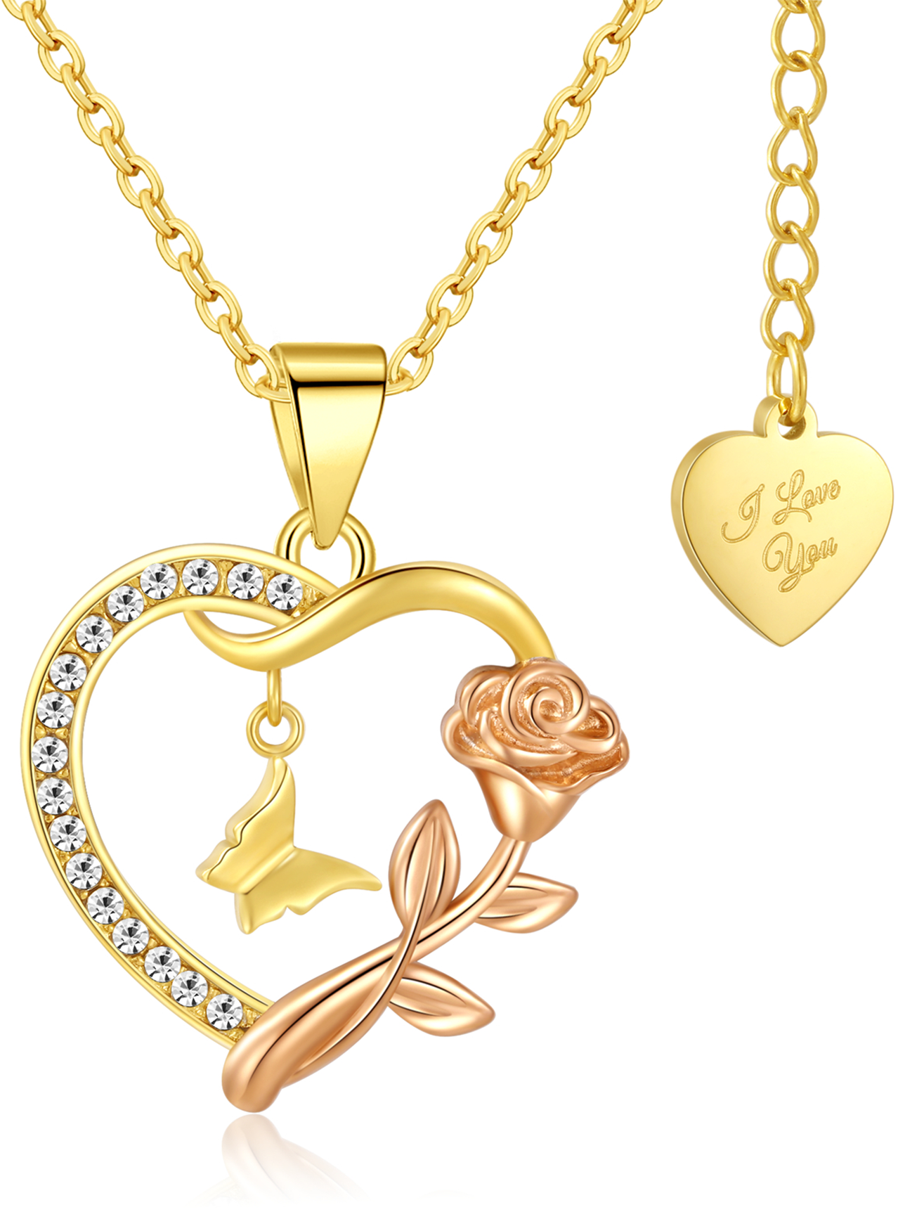 Ketting Dames | RoseFly | Goud 18K Plated RVS