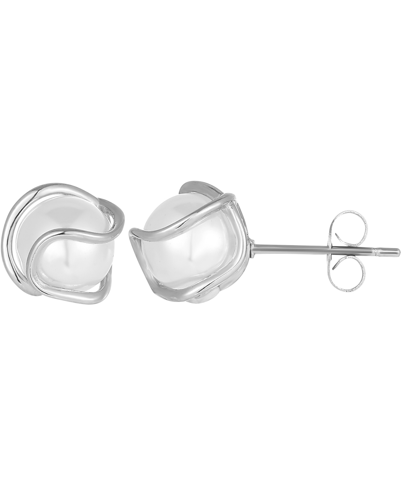 Oorbellen Dames Parel | Zilver | Compleet RVS