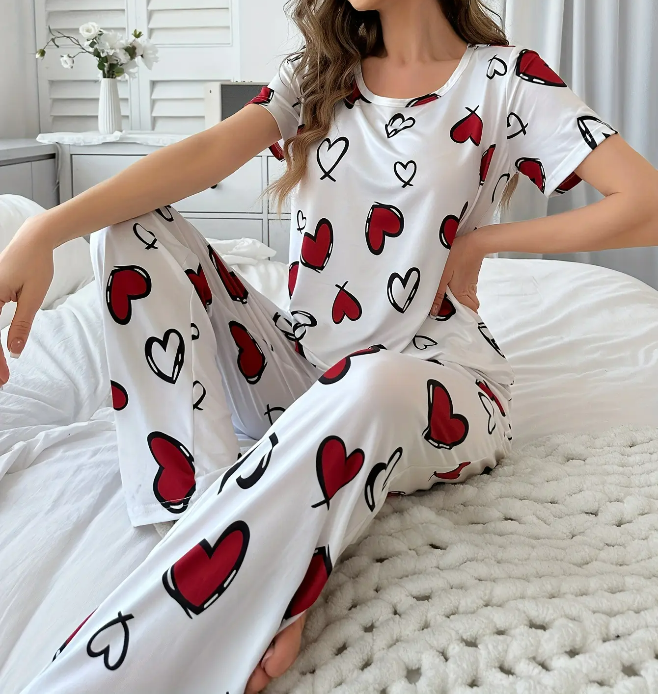 Pyjama Set Dames | Hartjes