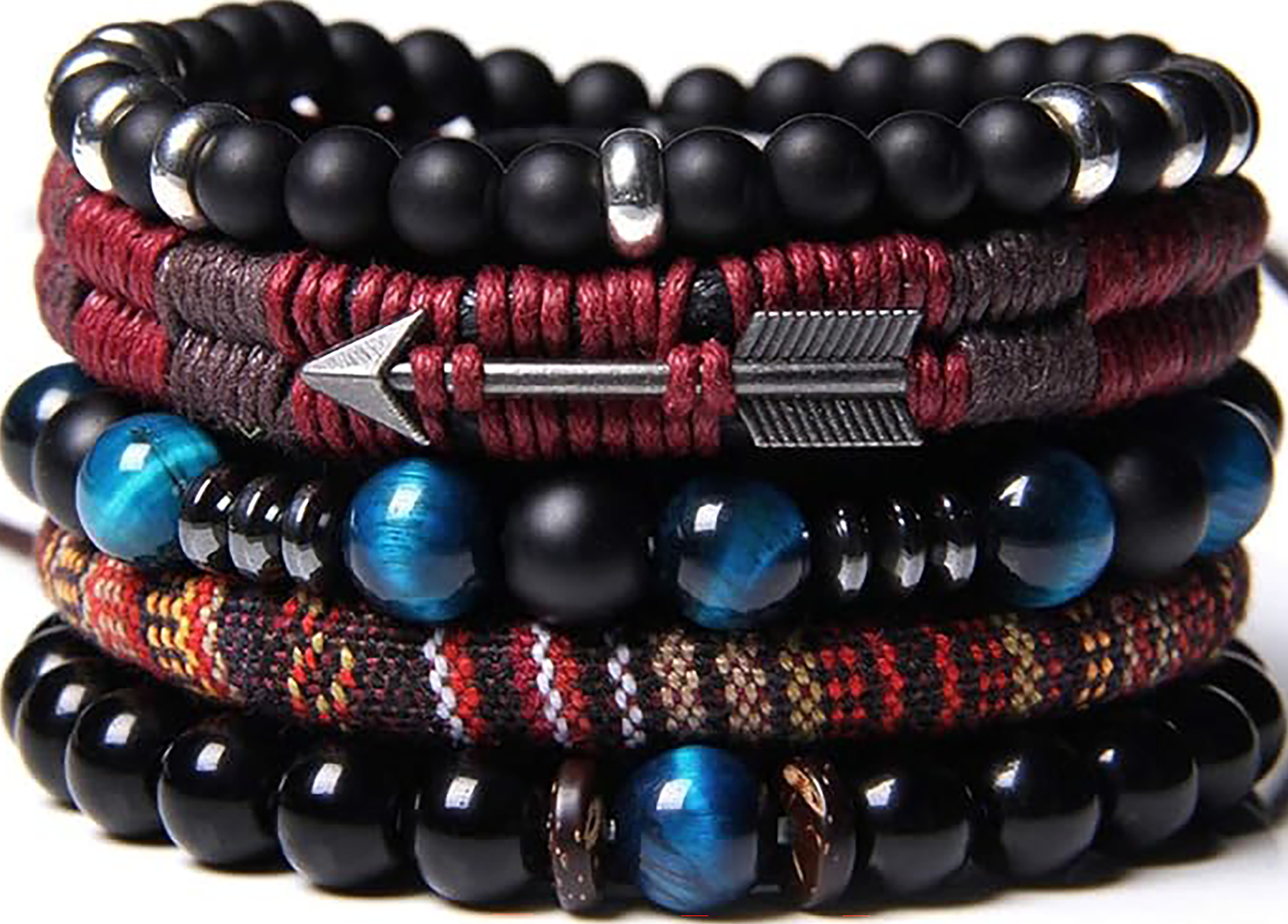 Onyx Rope Armband | Set van 5