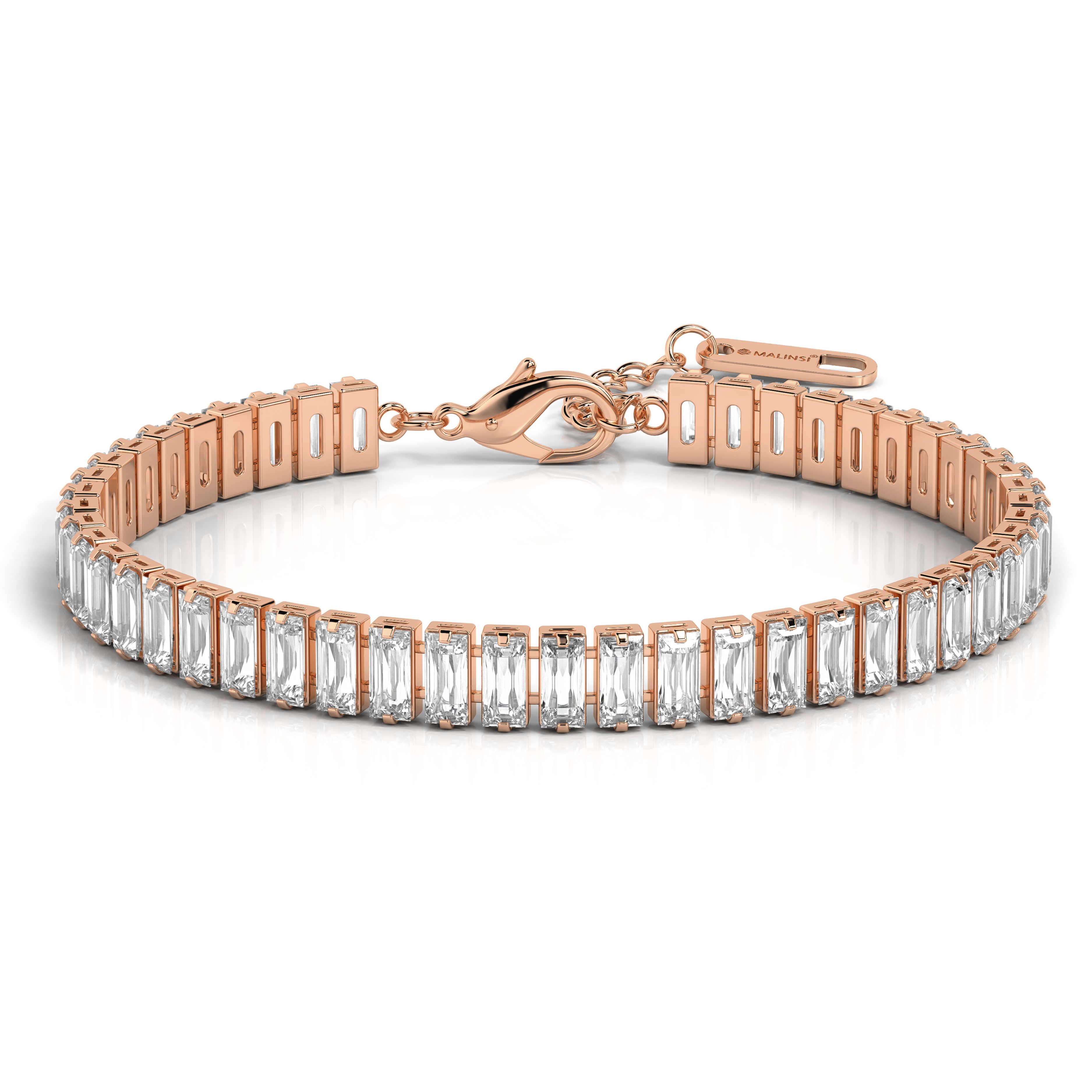 Armband Dames | Zirkonia Steentjes | Rosegoud