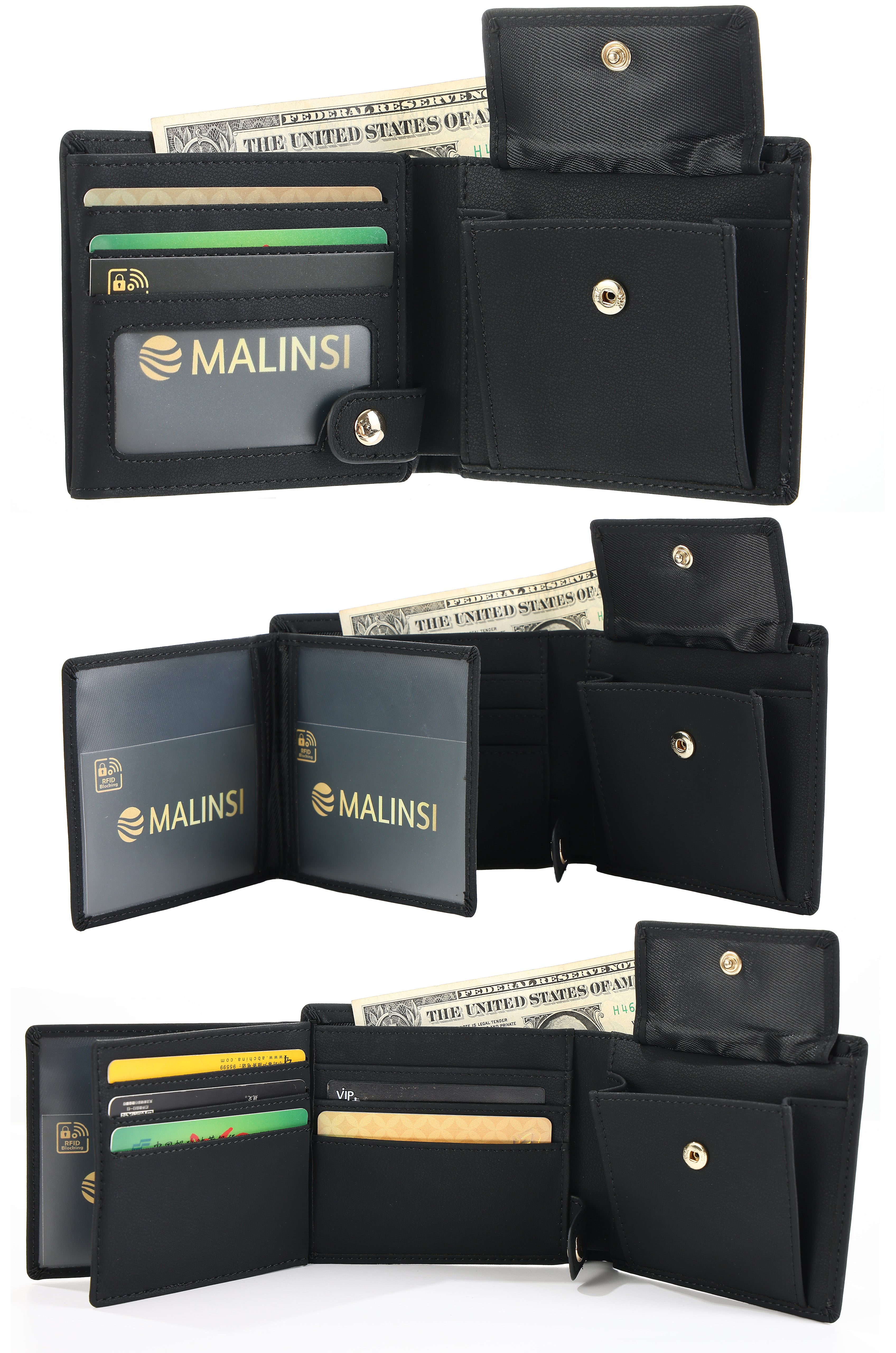 Portemonnee Heren | Zwart Billfold