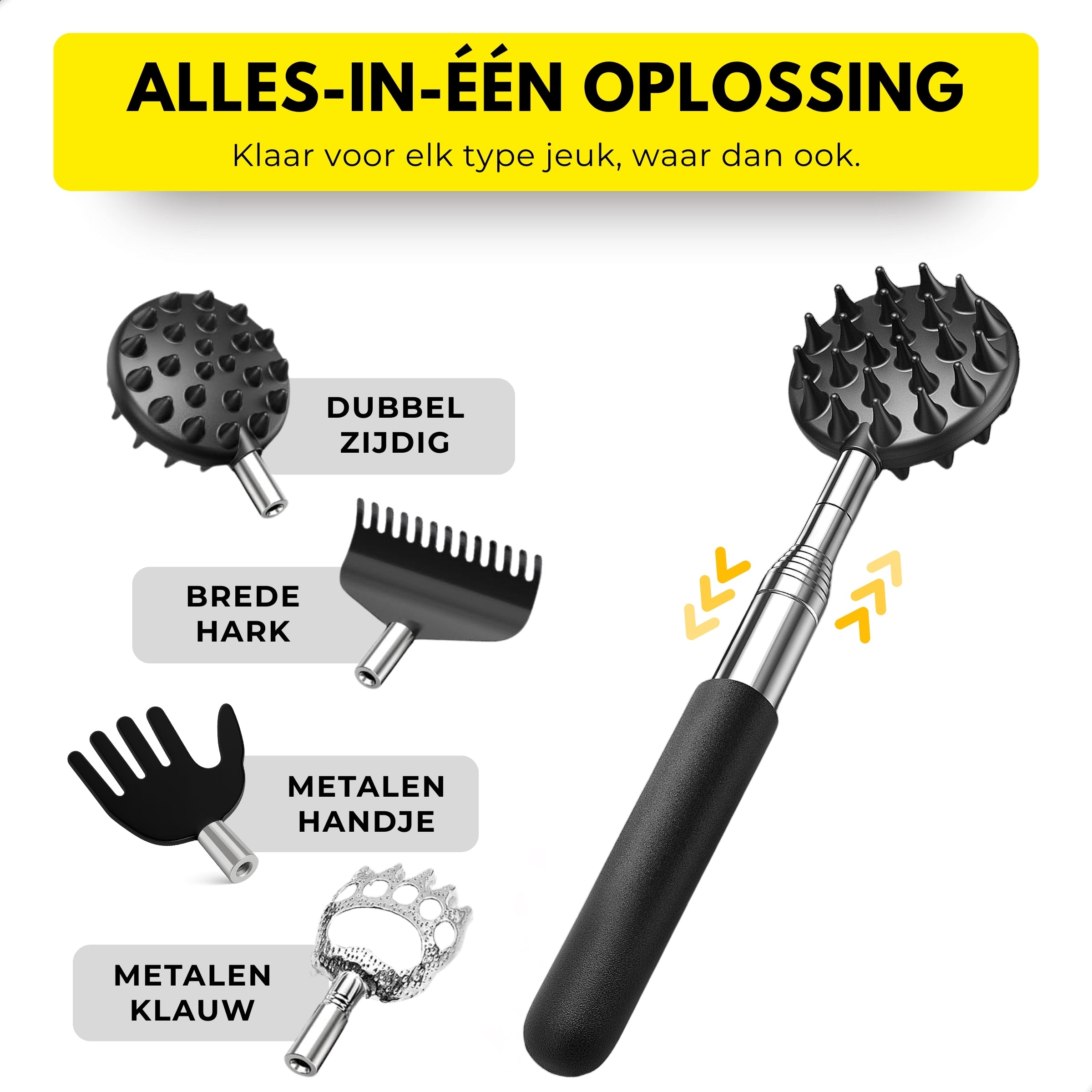 Boncy® Rugkrabber 4-Koppige Set