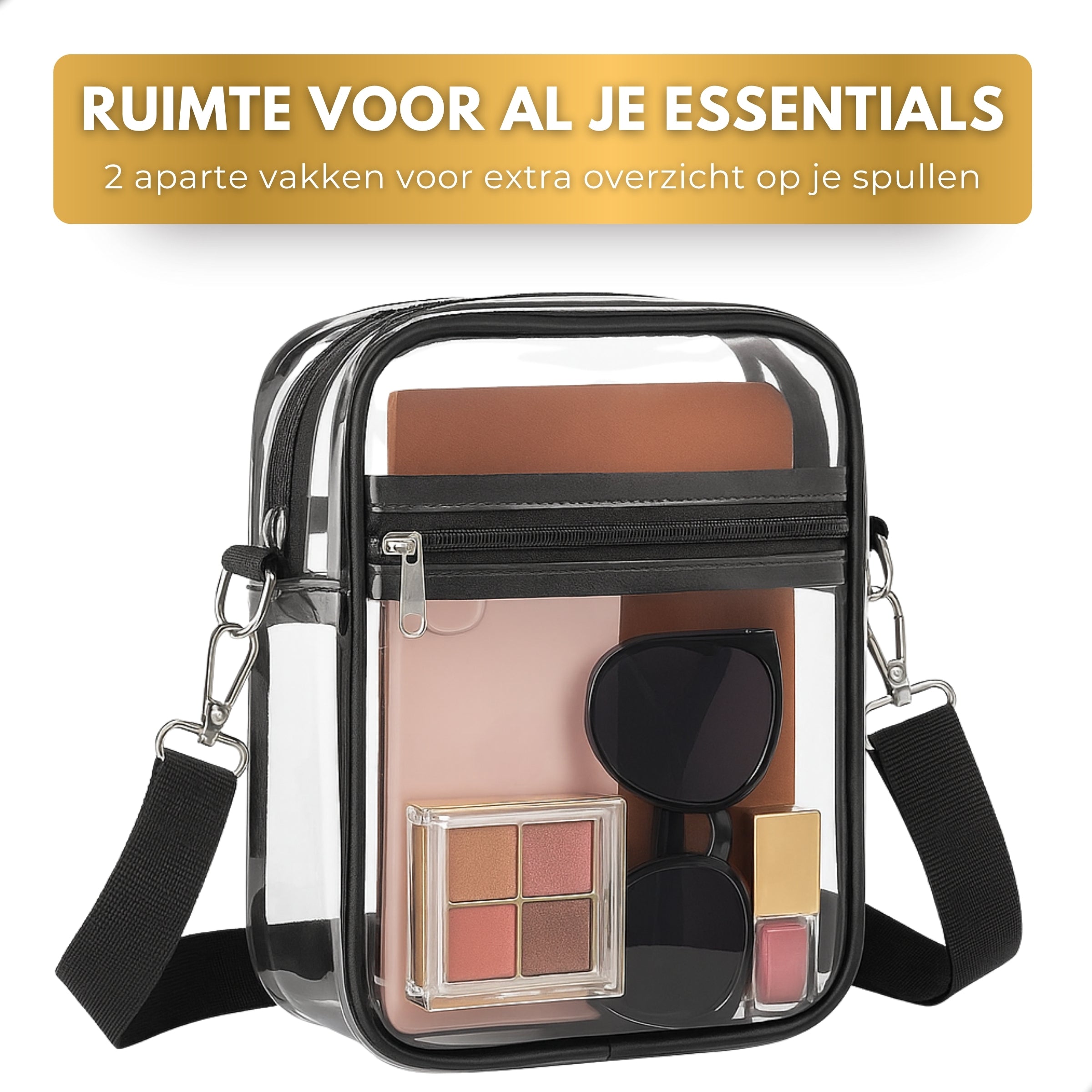 Boncy® Crossbody Schoudertas | Transparant