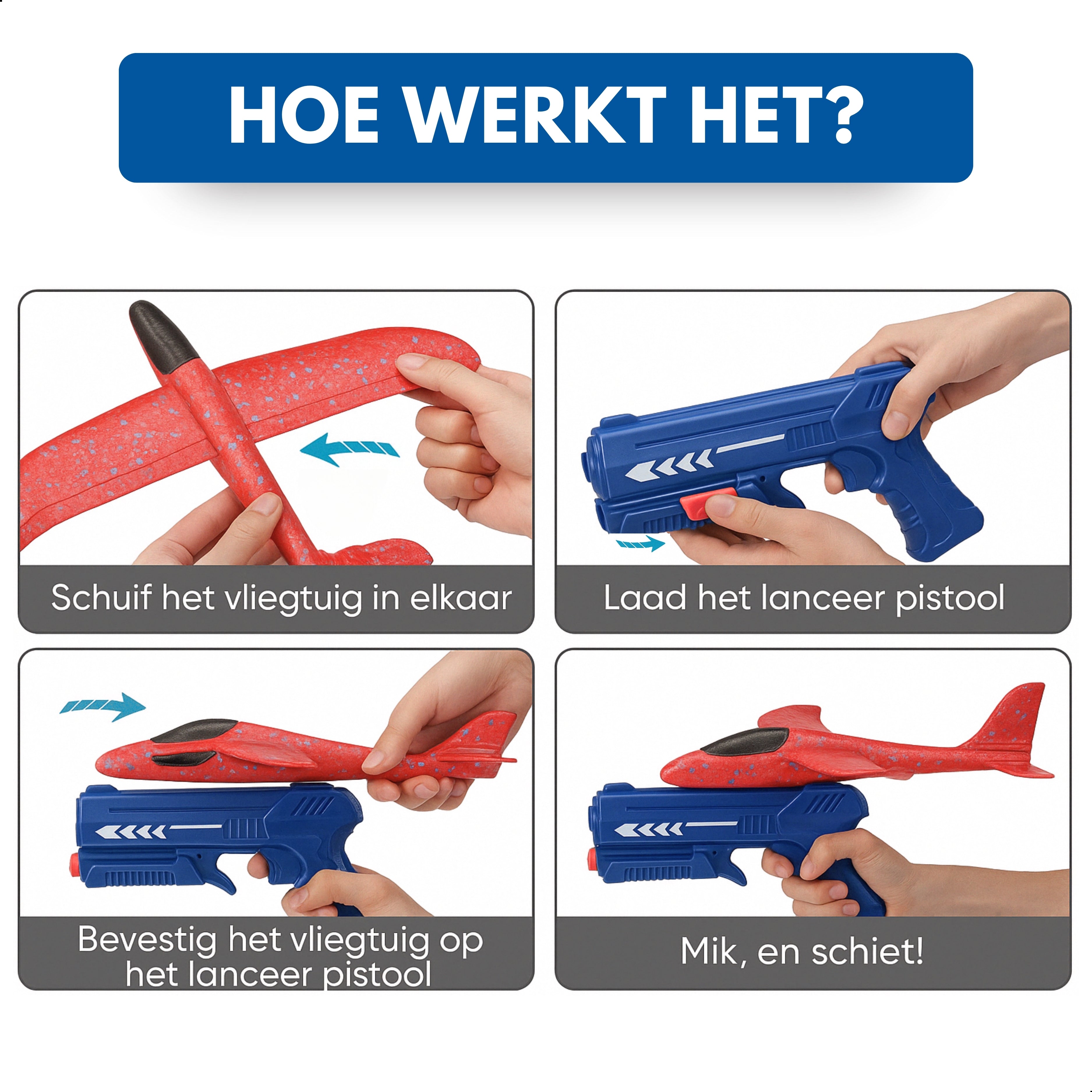 Boncy® Stuntpiloot Vliegtuig Launcher