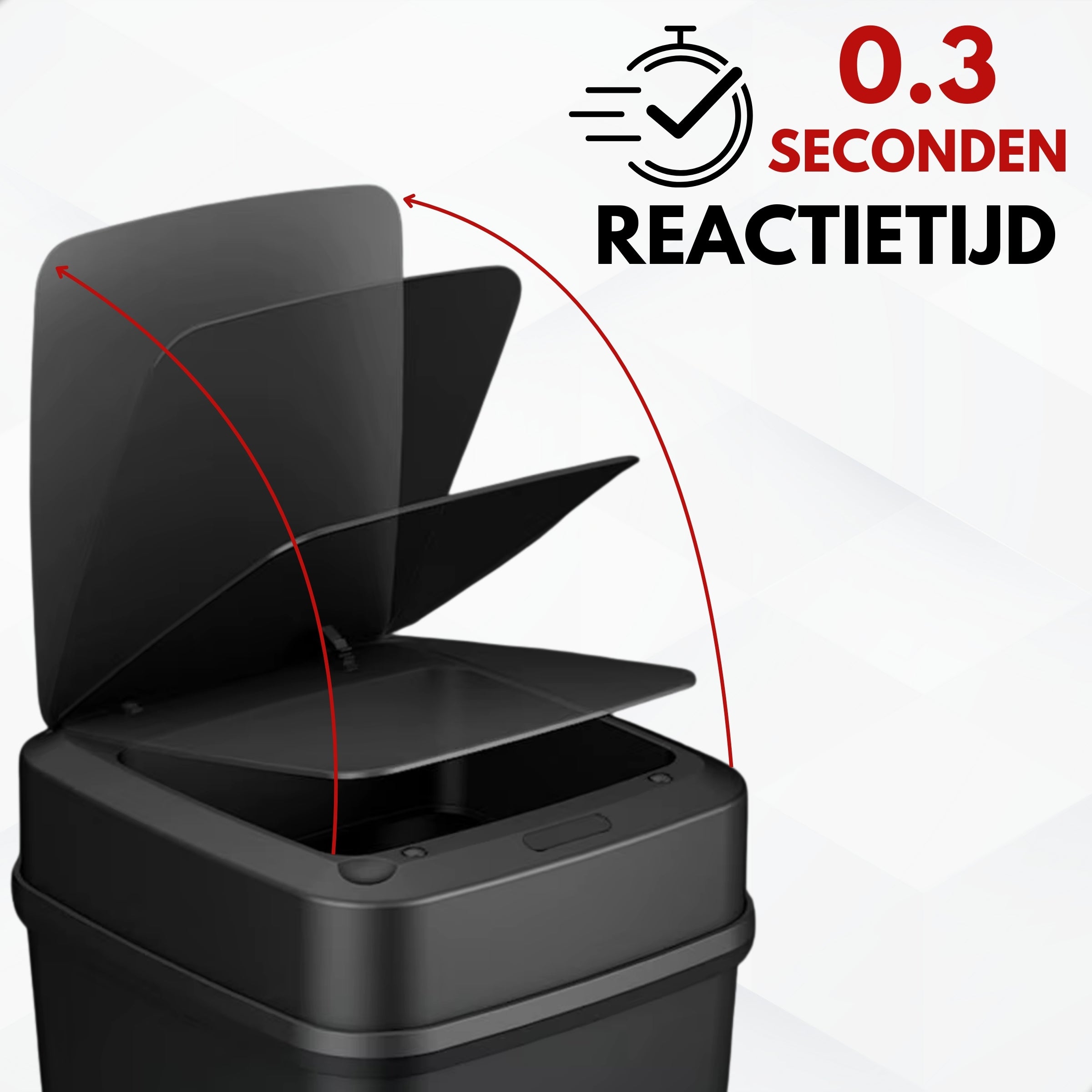 Prullenbak Met Sensor | 11 Liter | Zwart