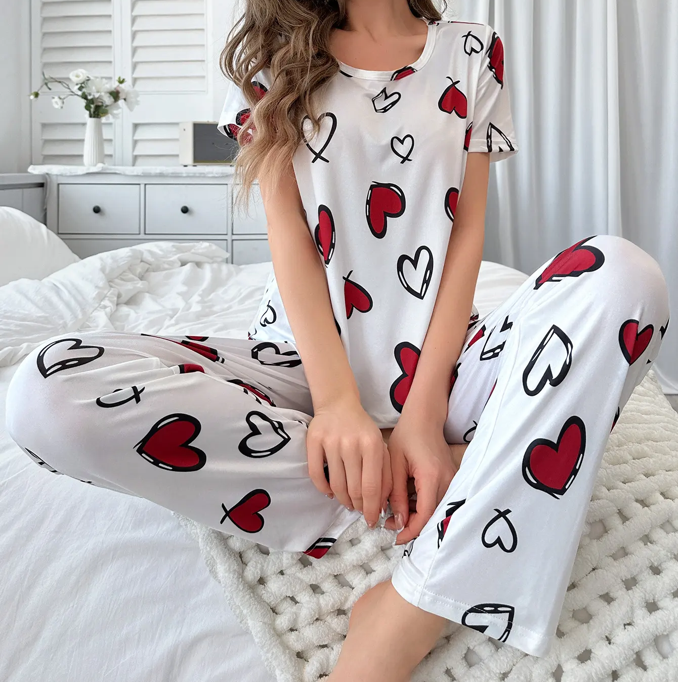 Pyjama Set Dames | Hartjes