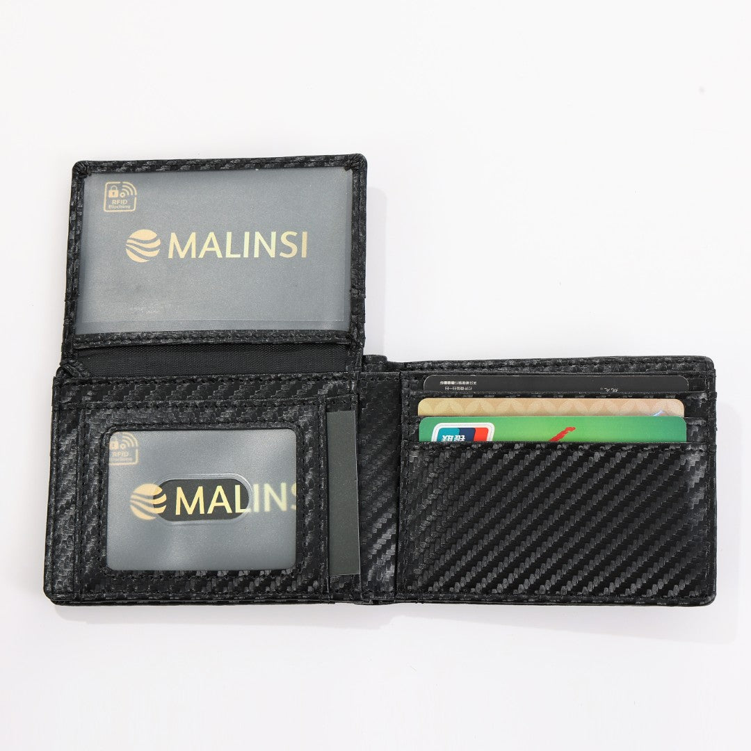 Portemonnee Heren | Zwart Carbon