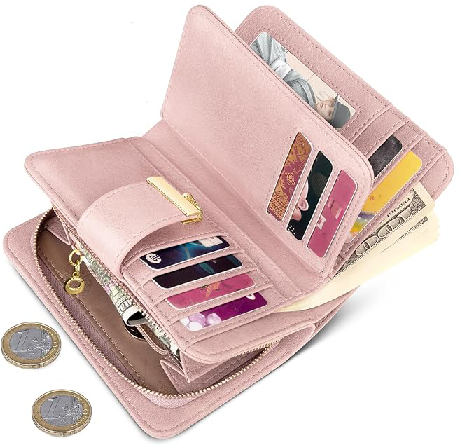 Portemonnee Dames | Roze Leaf