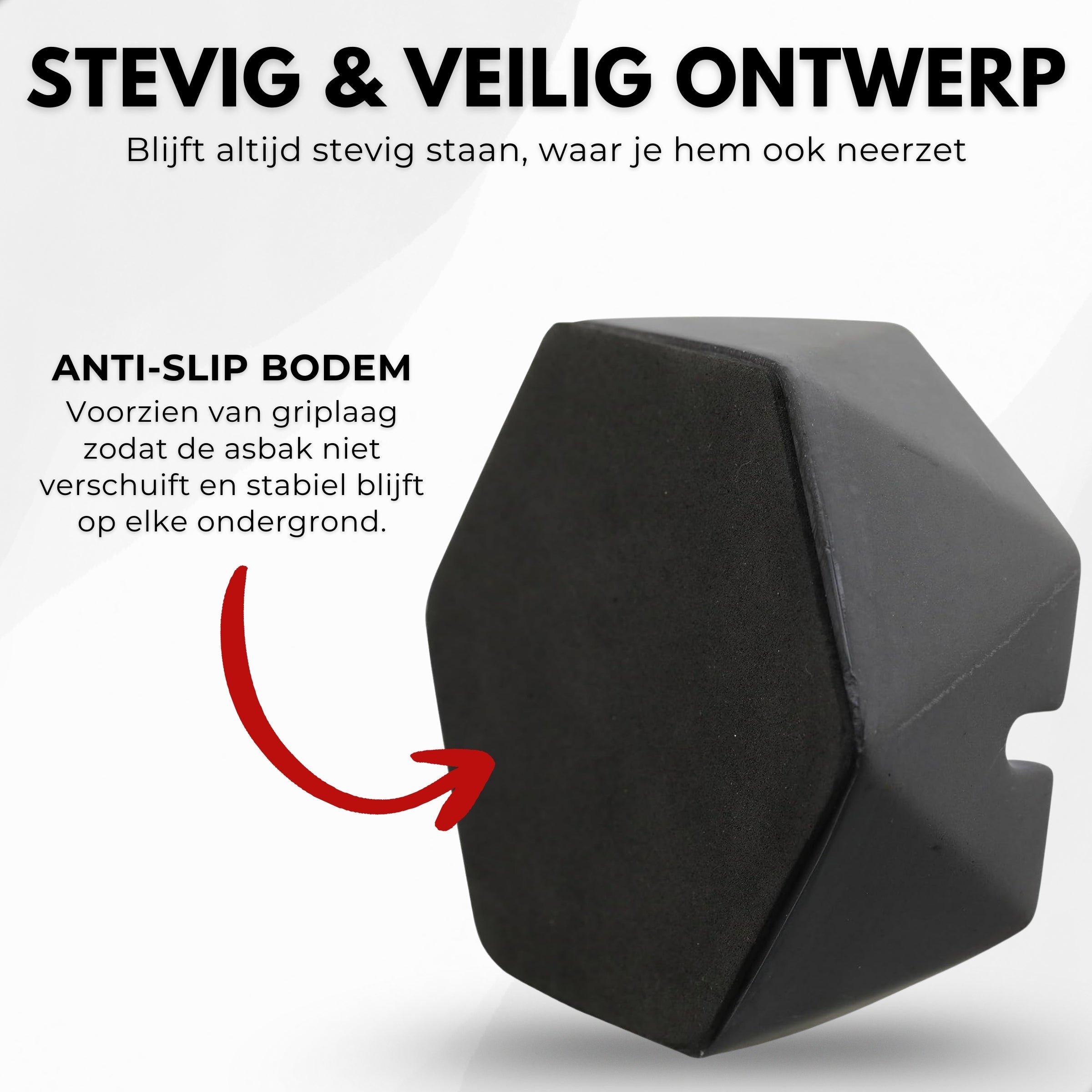 Boncy® Asbak met Deksel | Hexa Cement & RVS