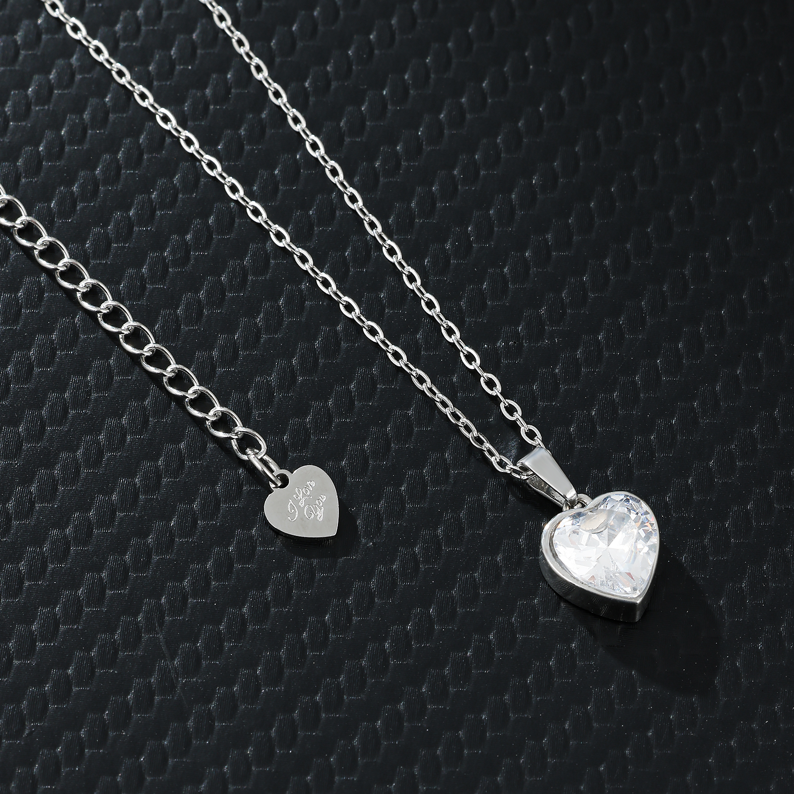 Ketting Dames | Love Hartje | Zilver Compleet RVS