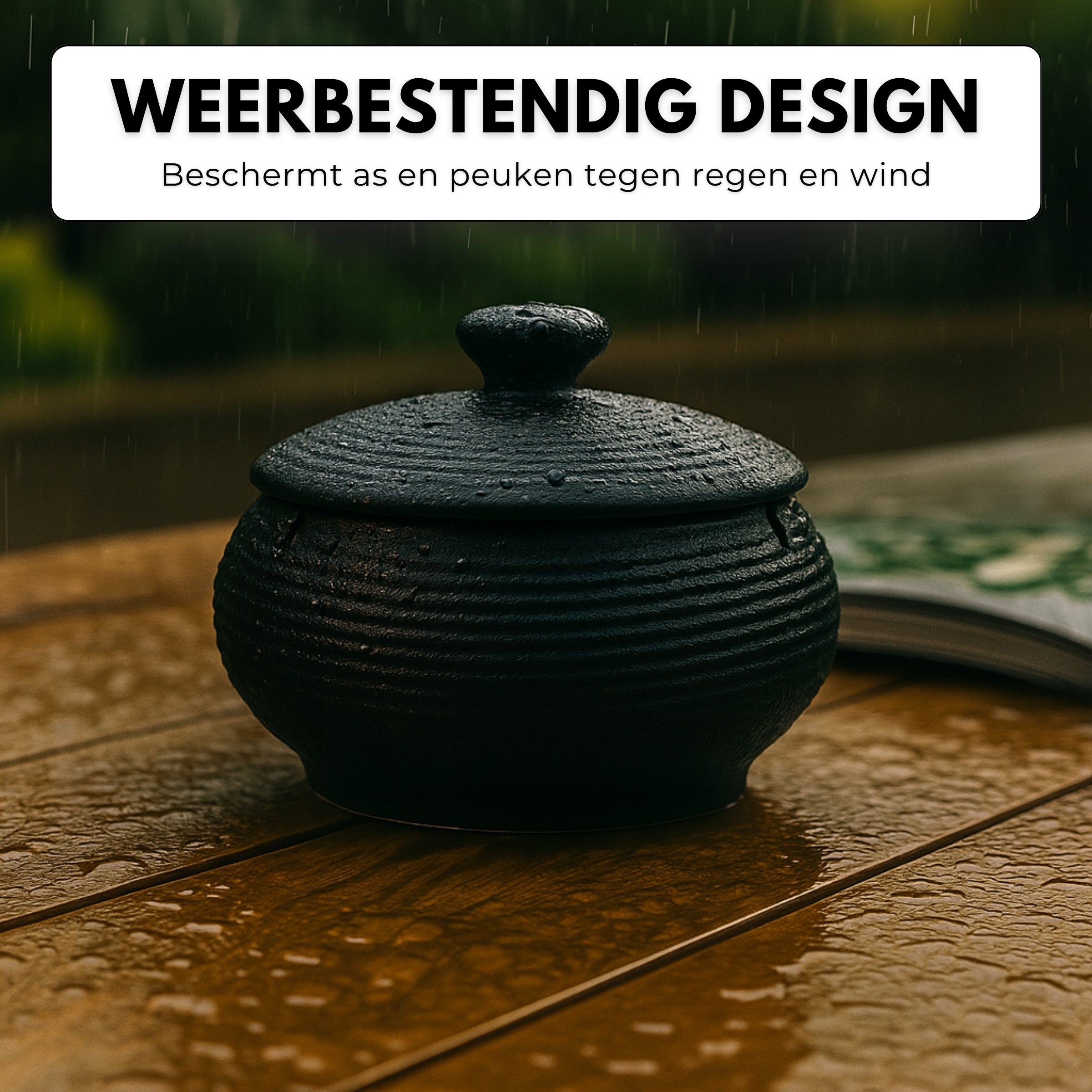 Boncy® Asbak met Deksel | Keramiek Zen