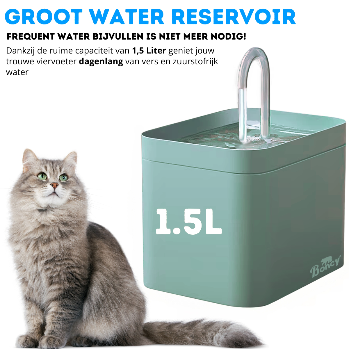 Luxe Drinkfontein Kat & Hond | Groen