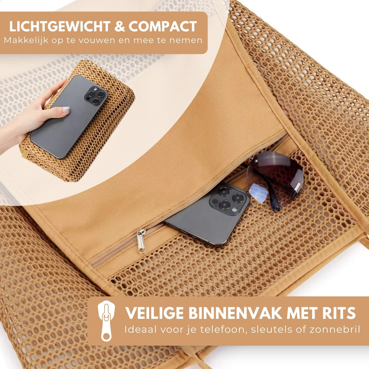 Boncy® Strandtas met Ritssluiting