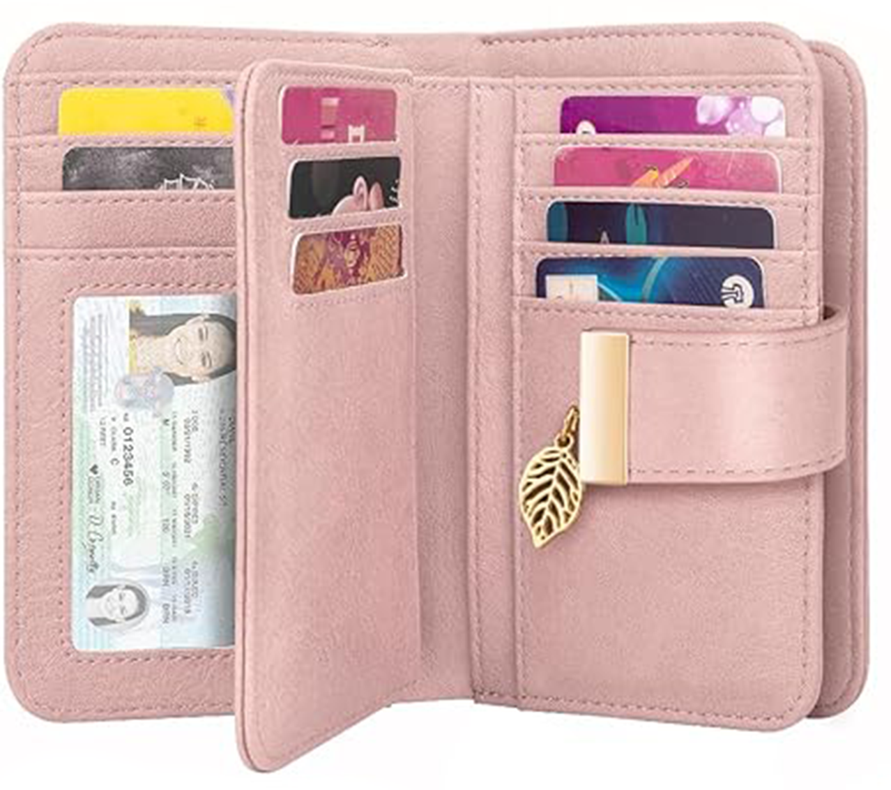 Portemonnee Dames | Roze Leaf