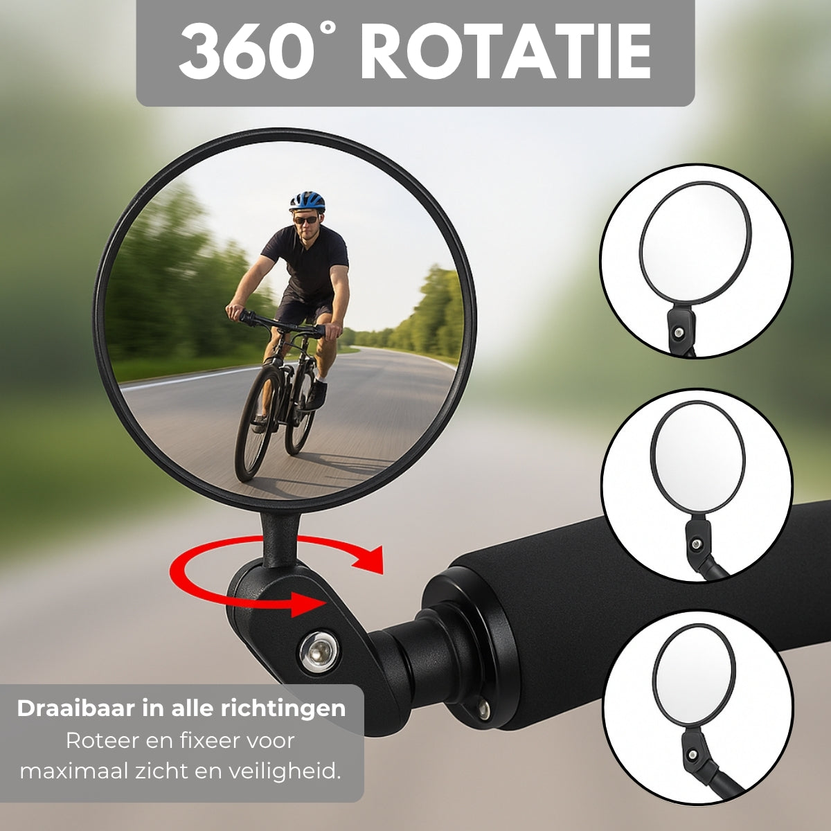 Boncy® Fietsspiegel 2-pack | In stuur