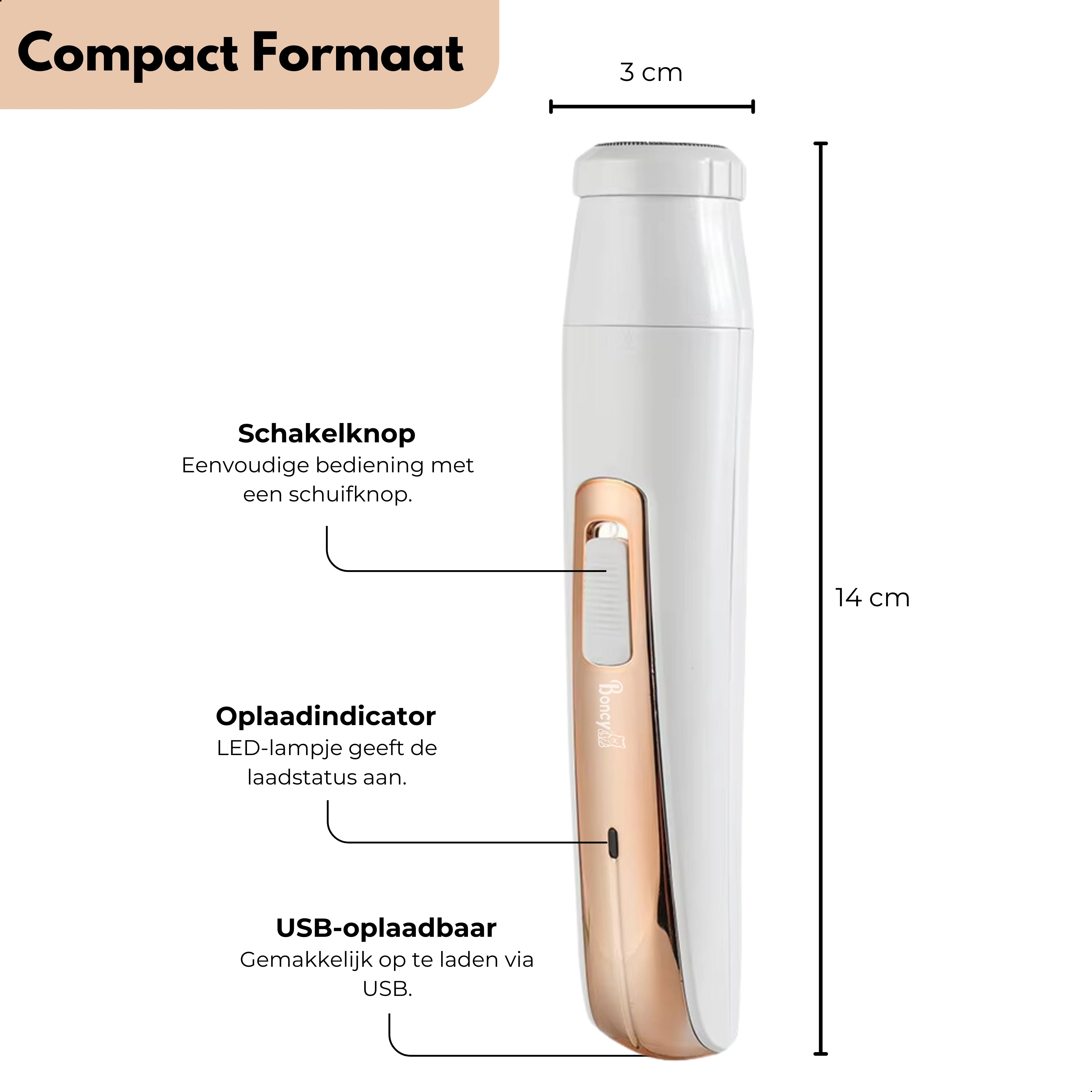 Boncy® Ladyshave 4 in 1 Haar Trimmer