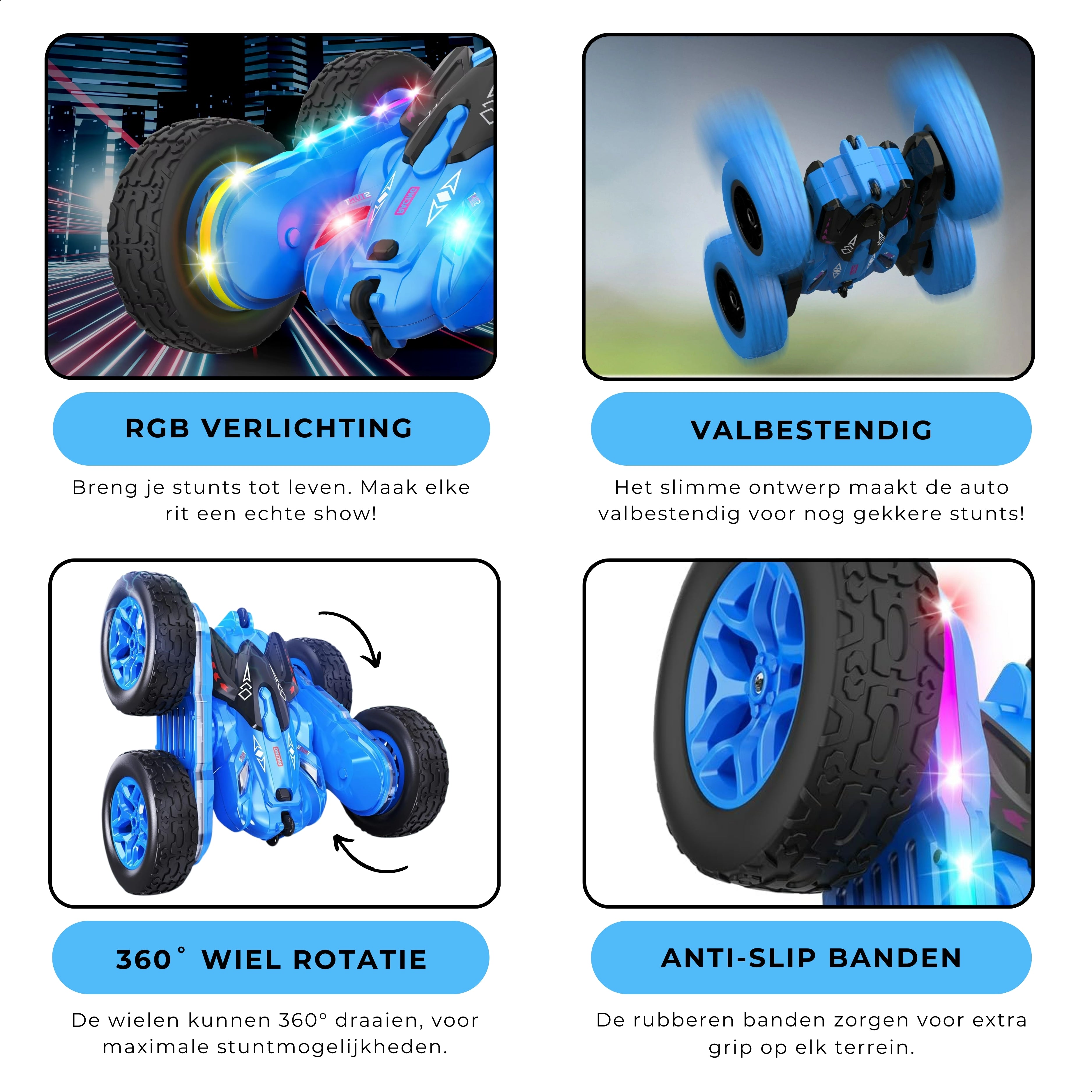 Bestuurbare Stunt Auto | Blauw