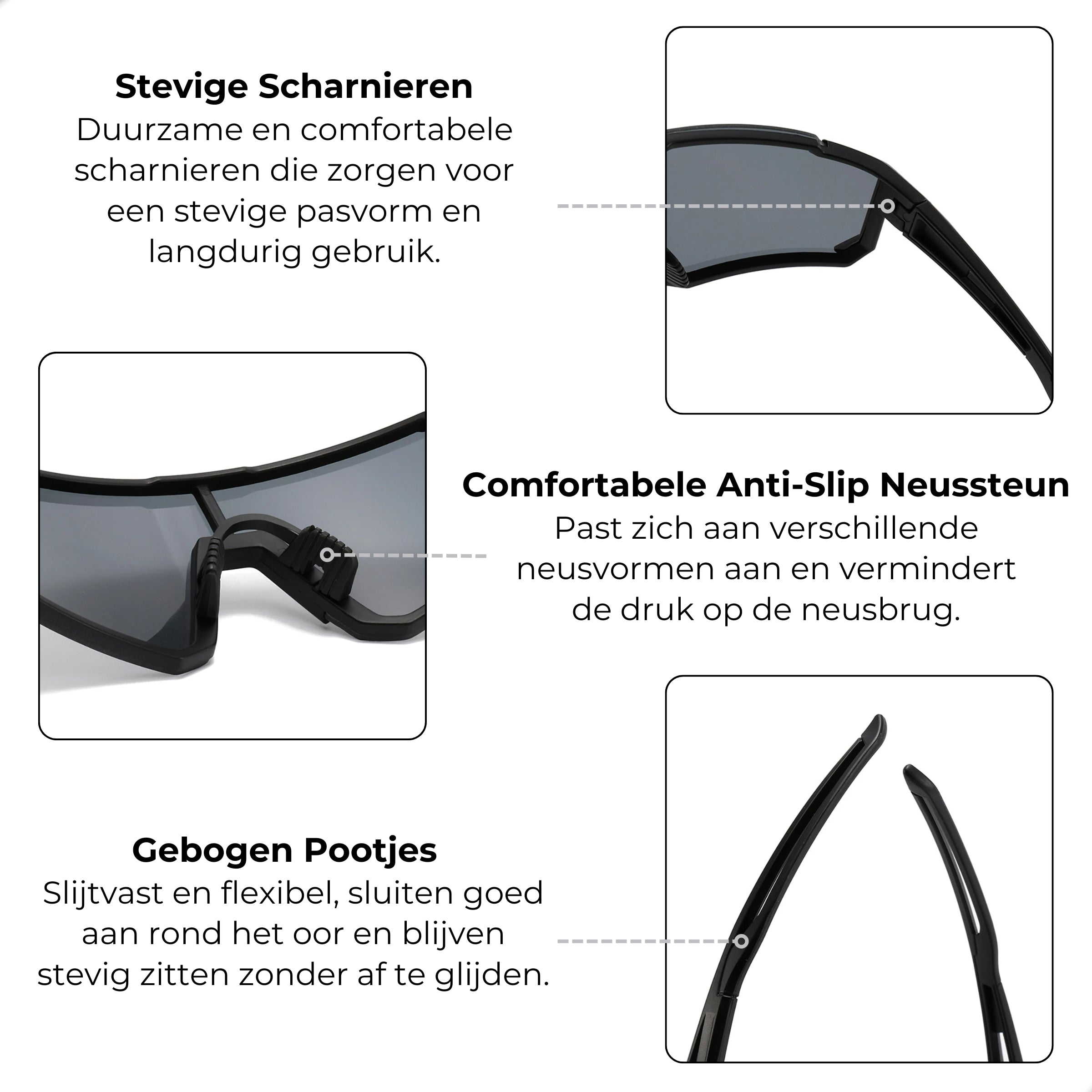 Boncy® Cyclone Zonnebrillen | 3-Pack