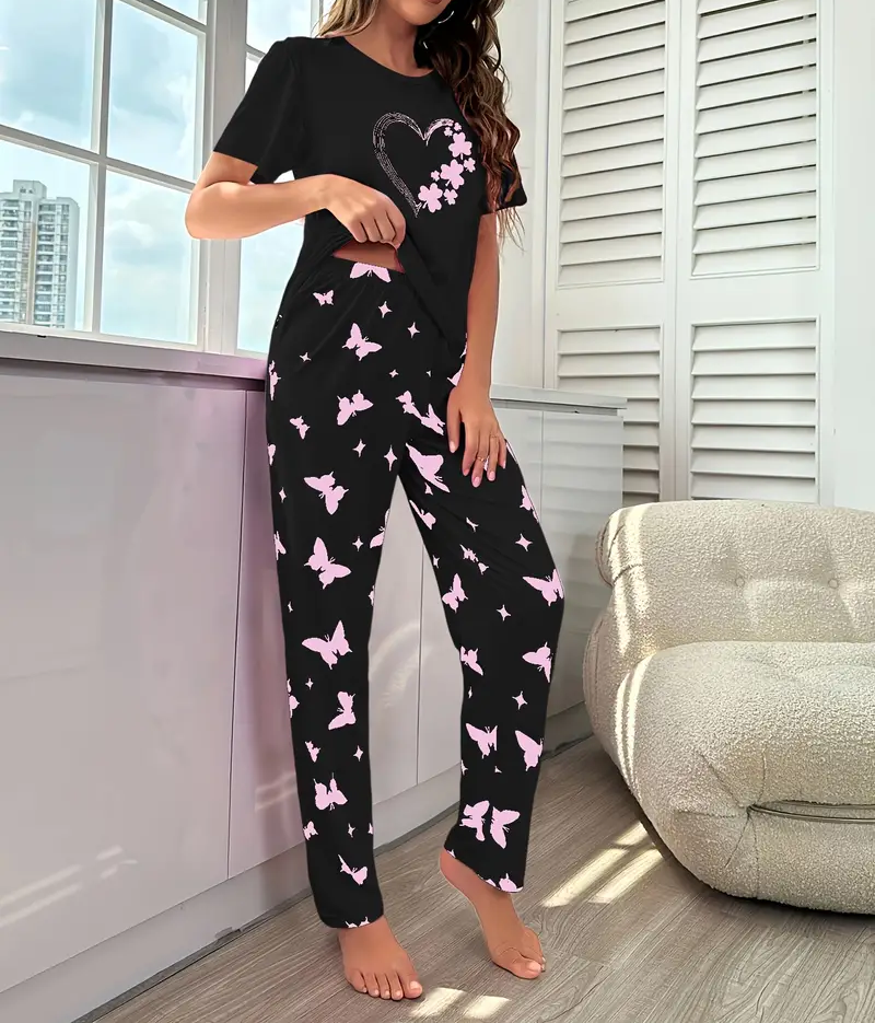 Pyjama Set Dames | Hartjes & Vlinders