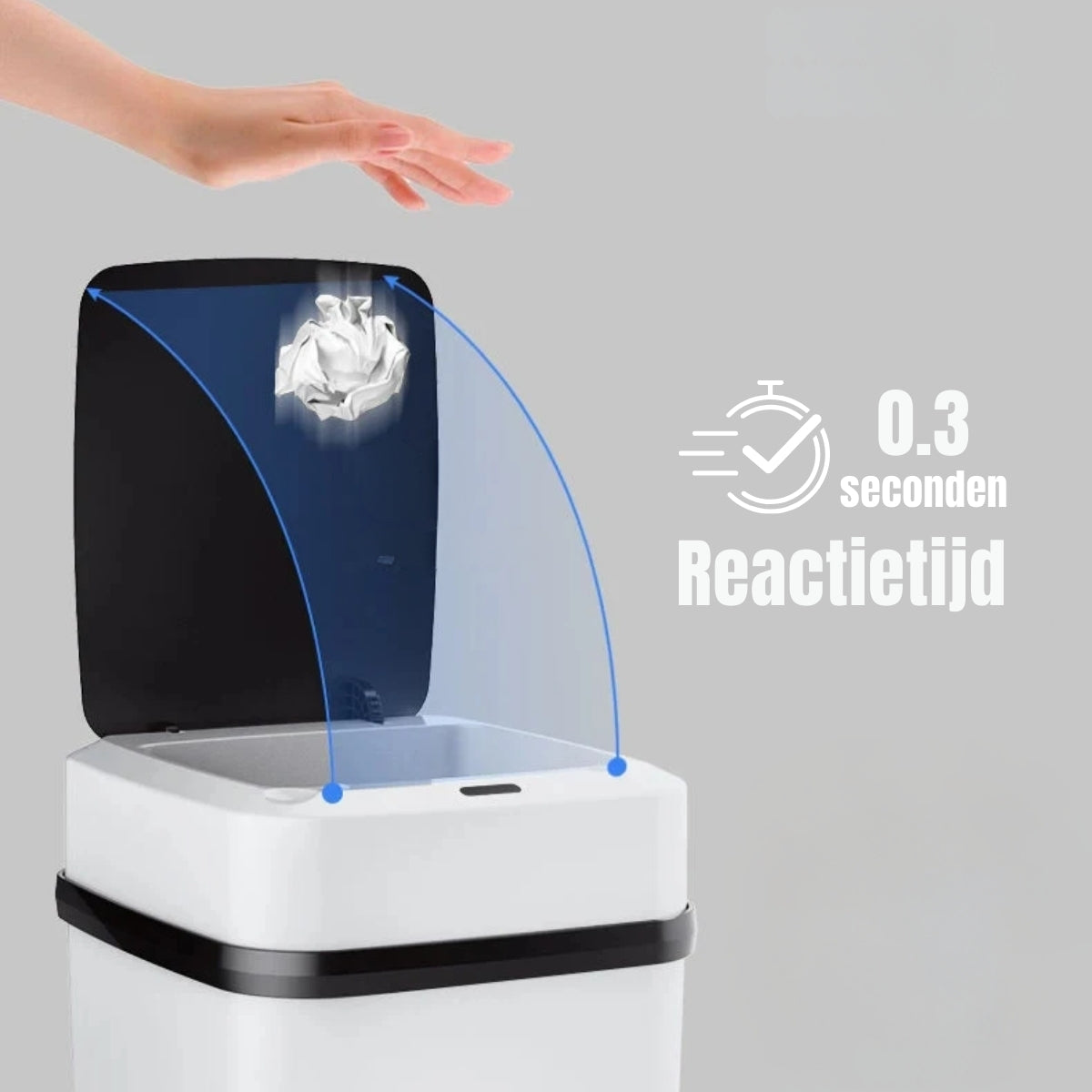 Prullenbak Met Sensor | 11 Liter | Wit